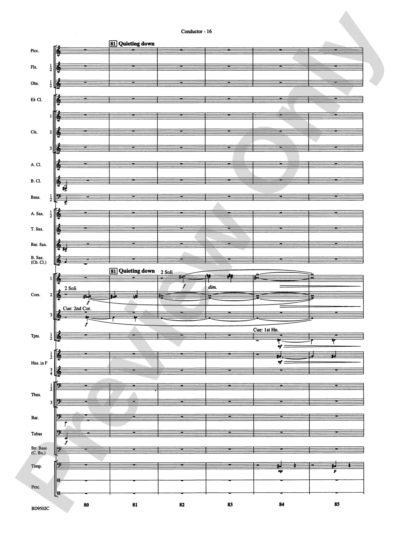 Symphony No. 3 for Band: Score