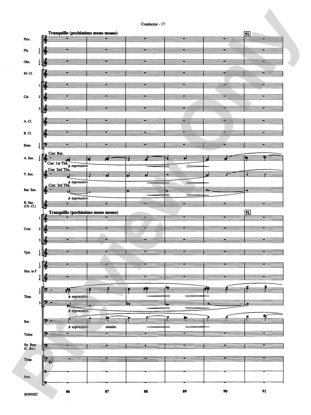 Symphony No. 3 for Band: Score
