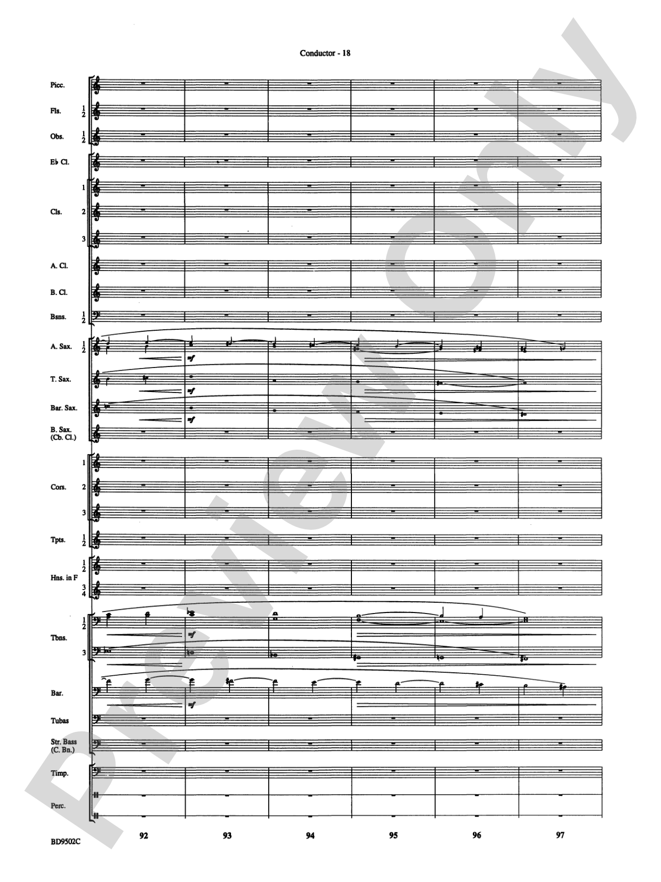 Symphony No. 3 for Band: Score