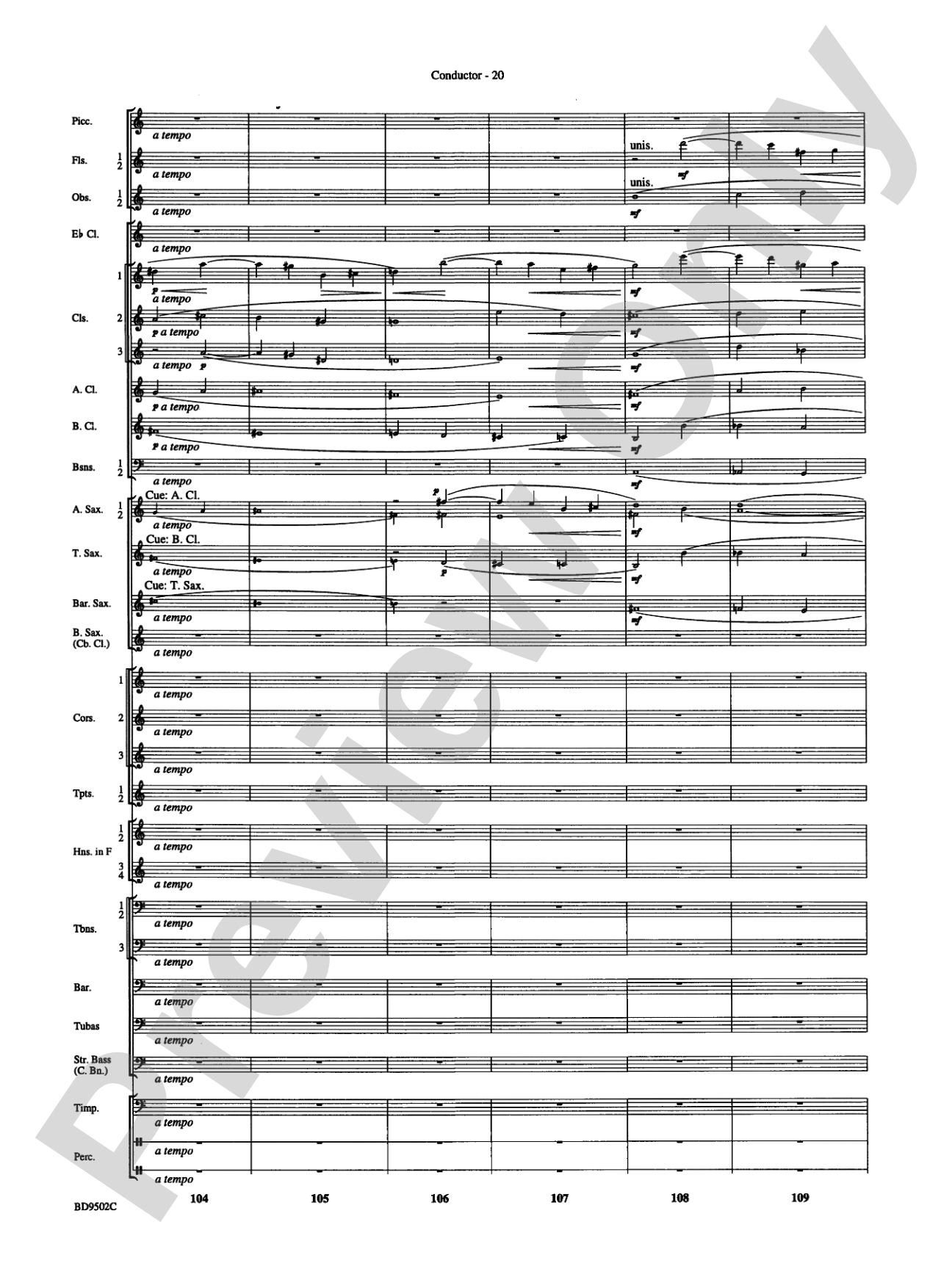Symphony No. 3 for Band: Score