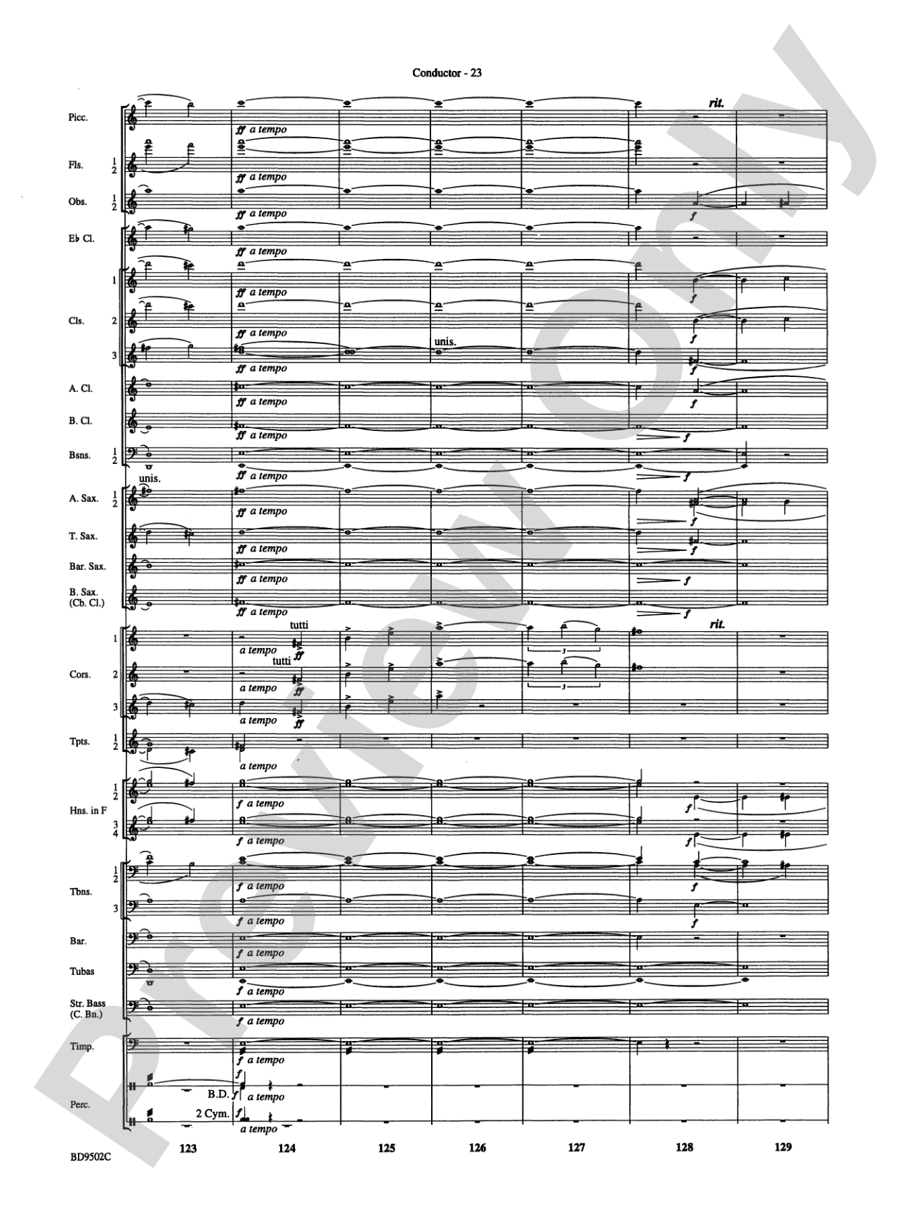 Symphony No. 3 for Band: Score