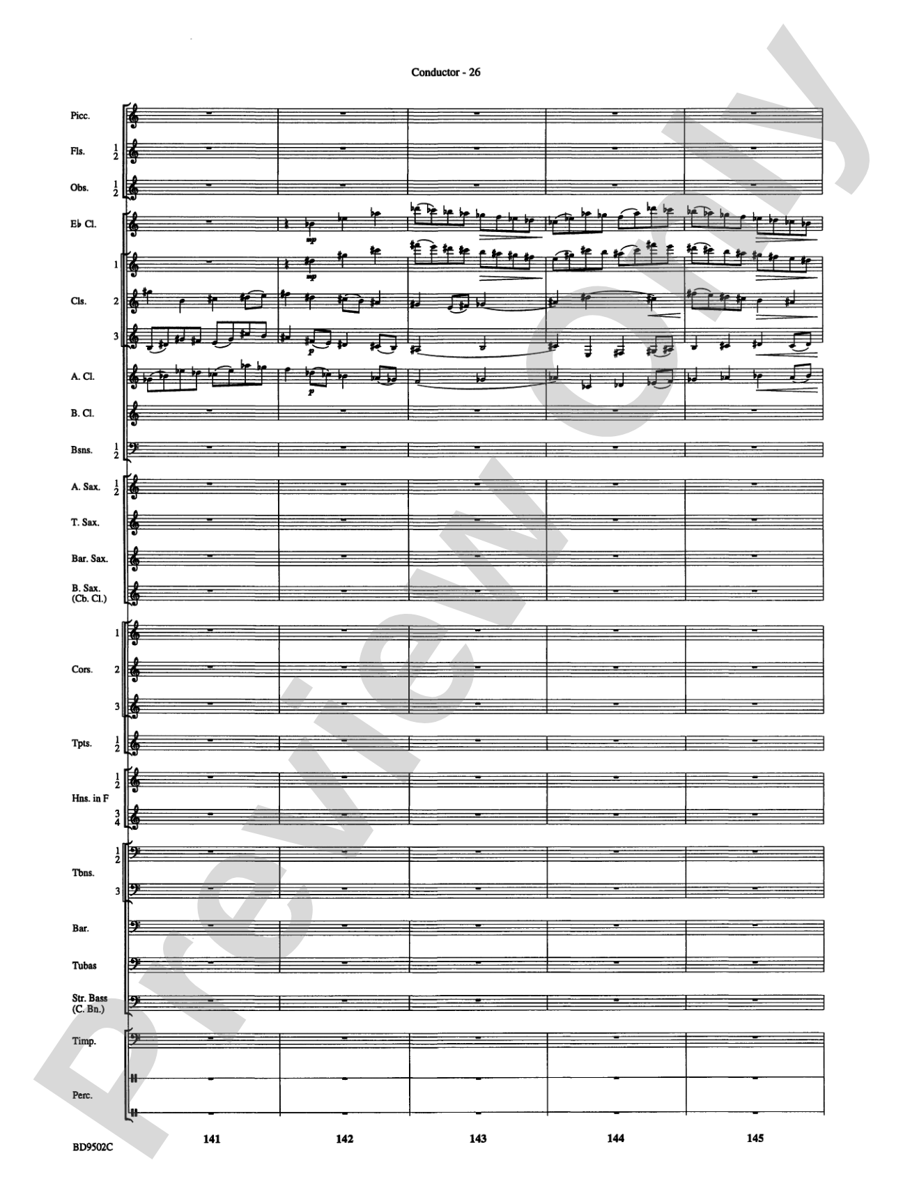 Symphony No. 3 for Band: Score