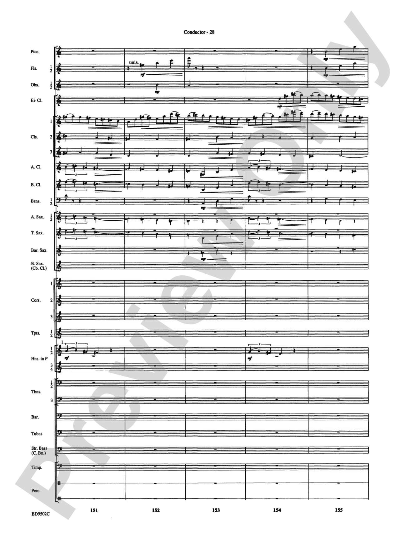 Symphony No. 3 for Band: Score