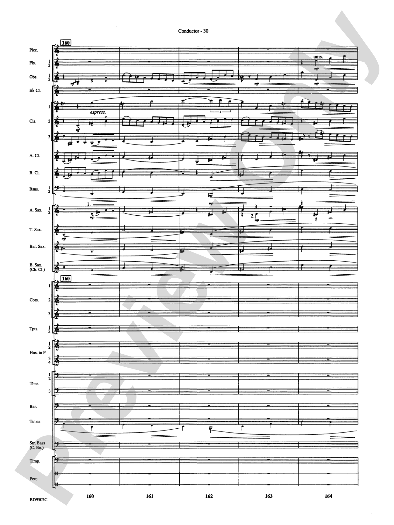 Symphony No. 3 for Band: Score