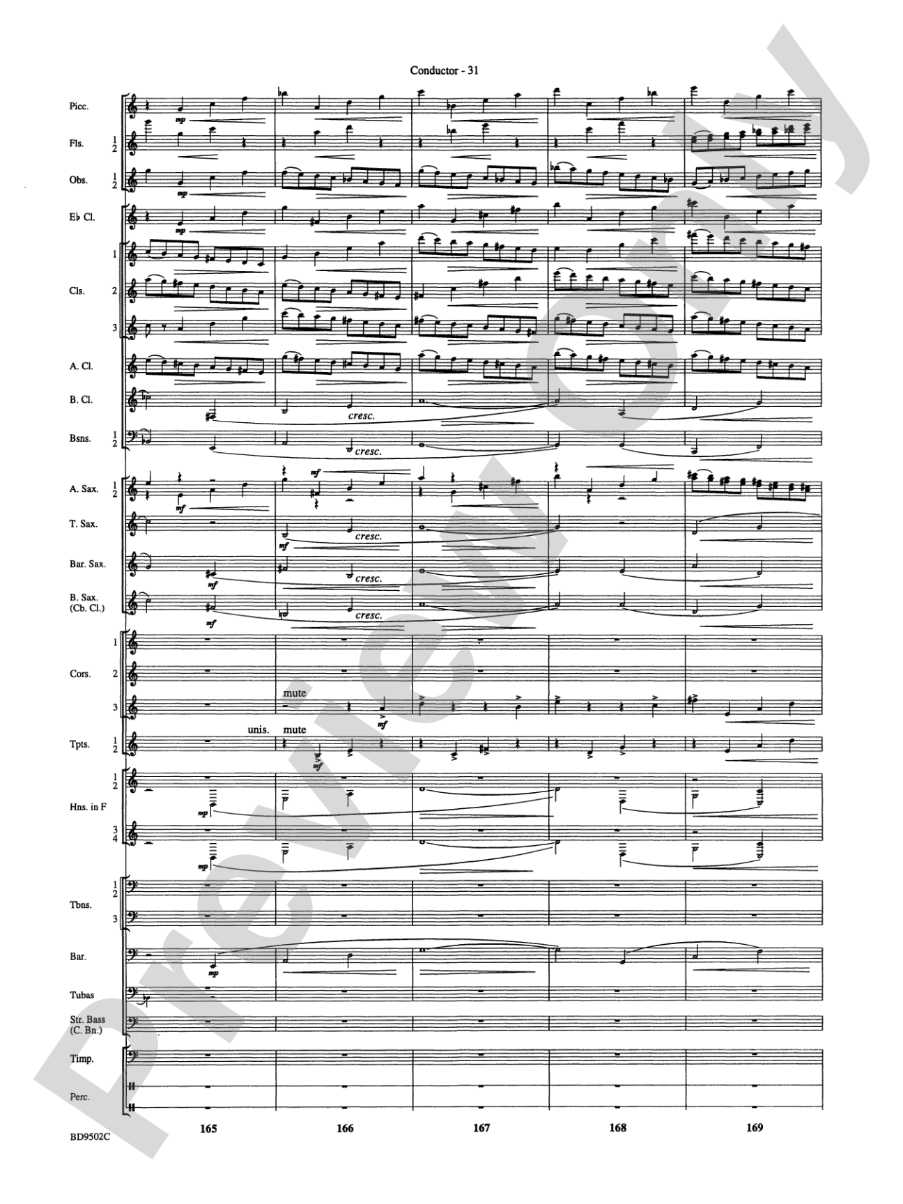 Symphony No. 3 for Band: Score