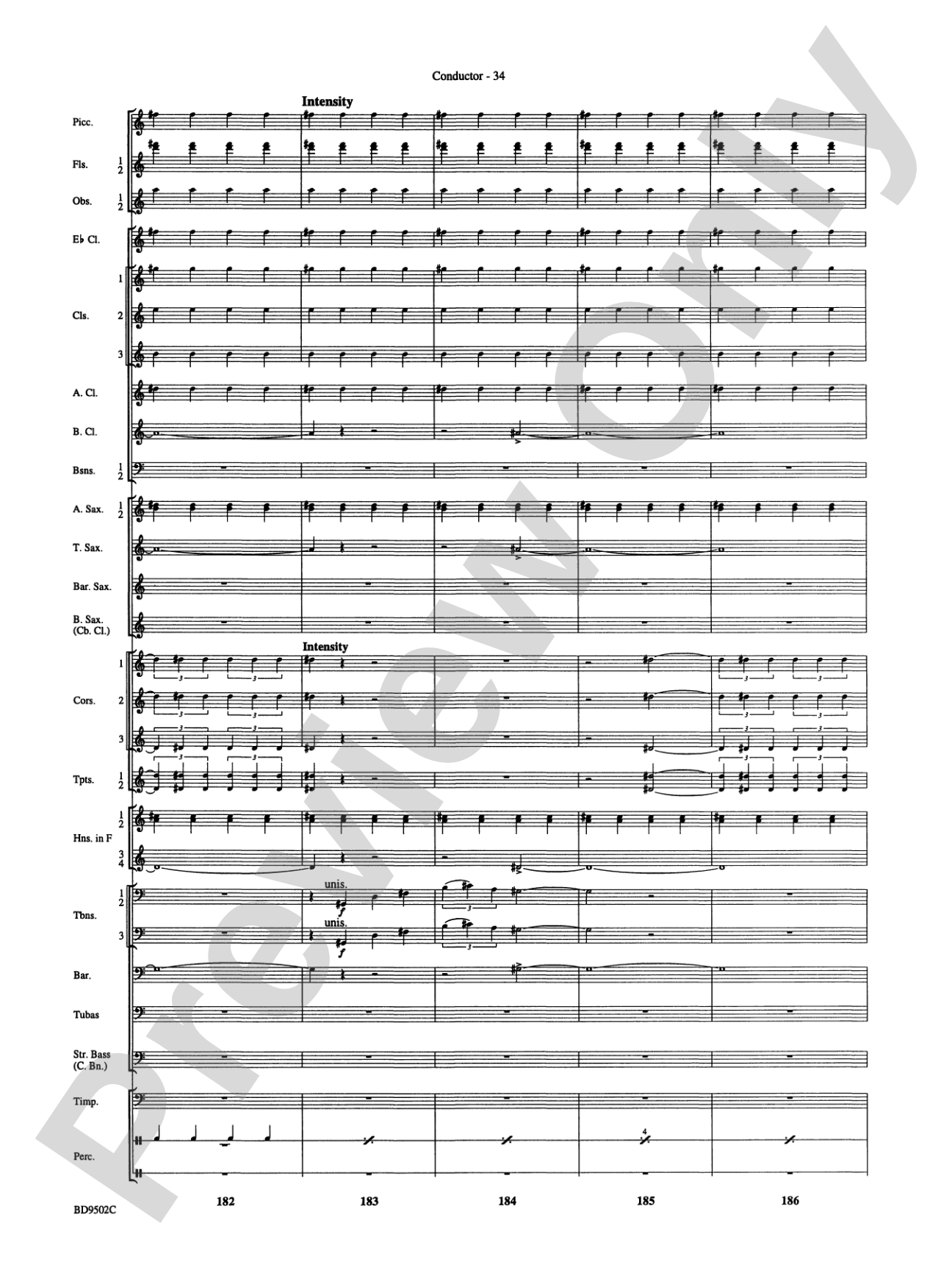 Symphony No. 3 for Band: Score