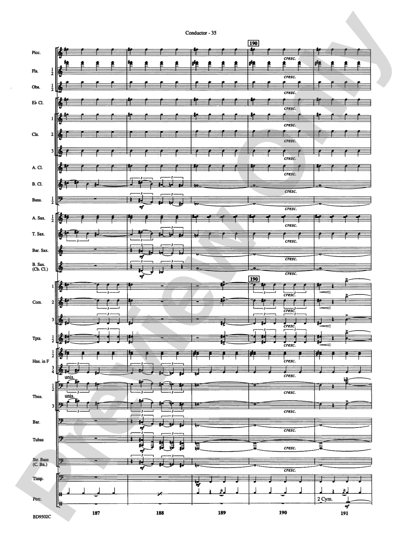 Symphony No. 3 for Band: Score