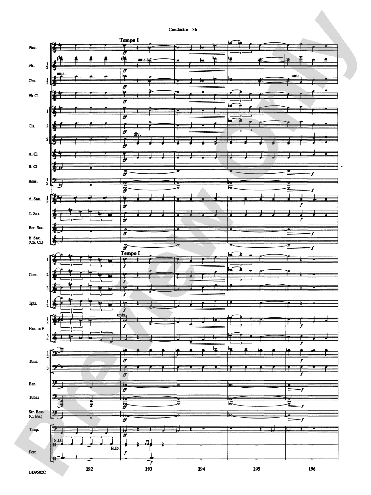 Symphony No. 3 for Band: Score