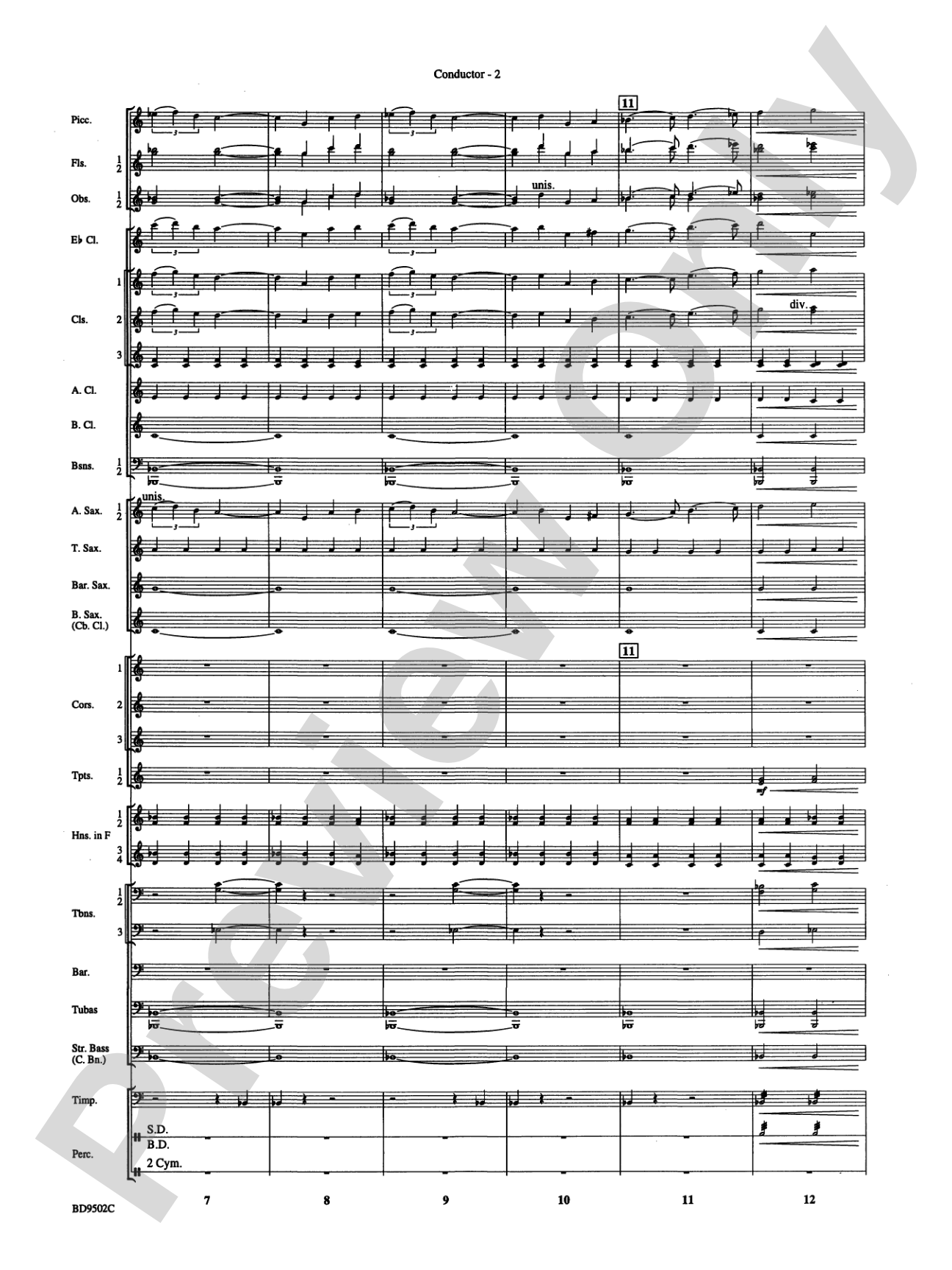 Symphony No. 3 for Band: Score