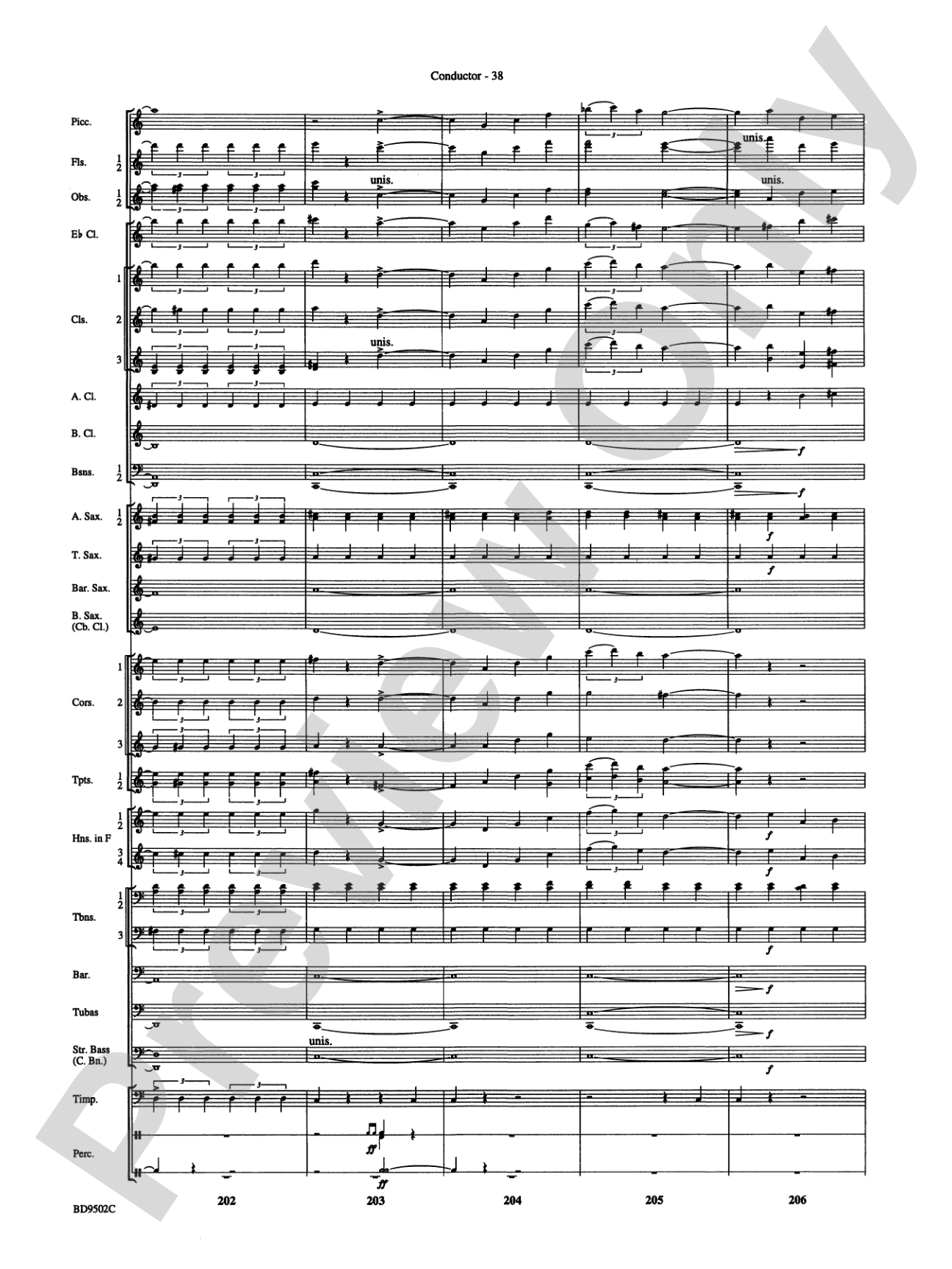 Symphony No. 3 for Band: Score