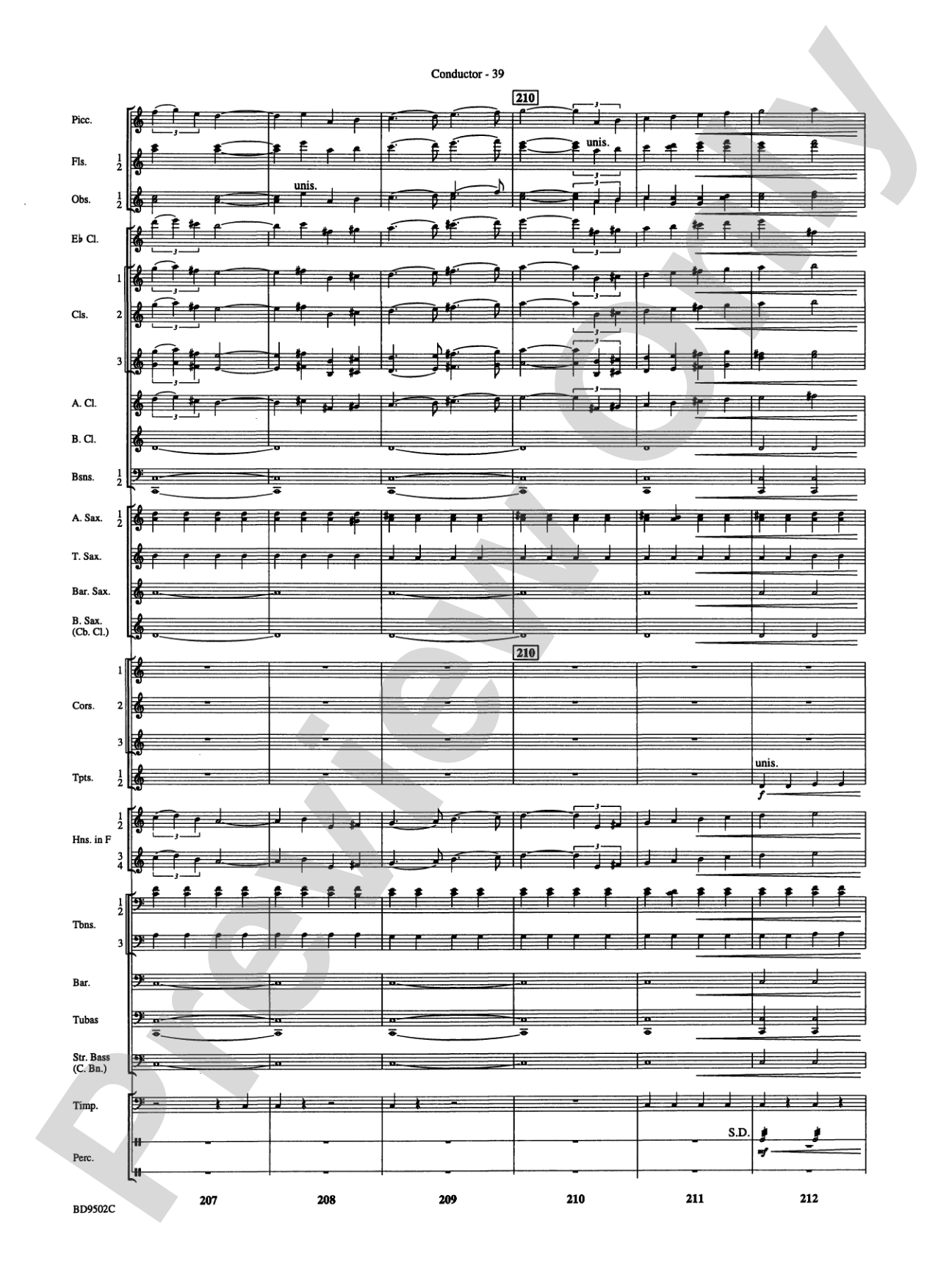 Symphony No. 3 for Band: Score
