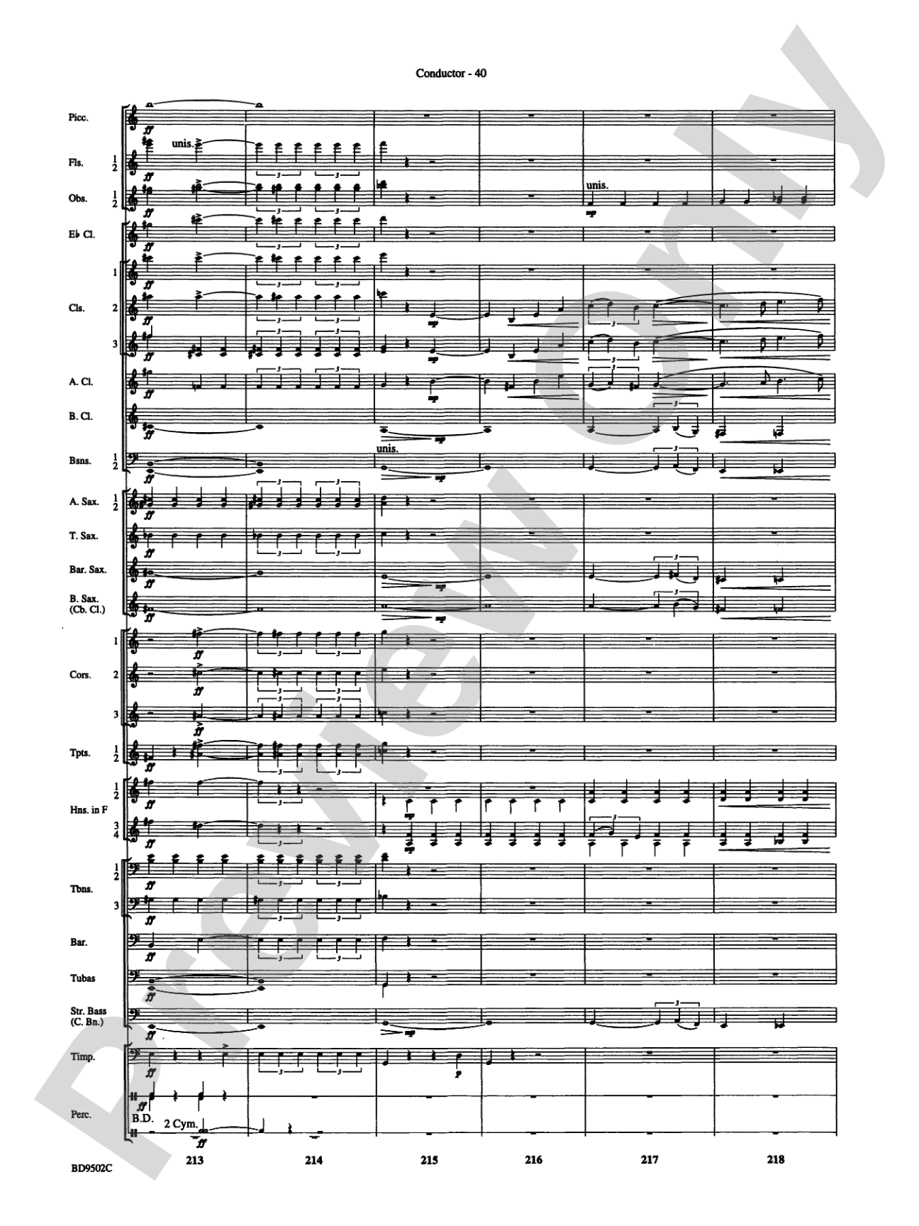 Symphony No. 3 for Band: Score