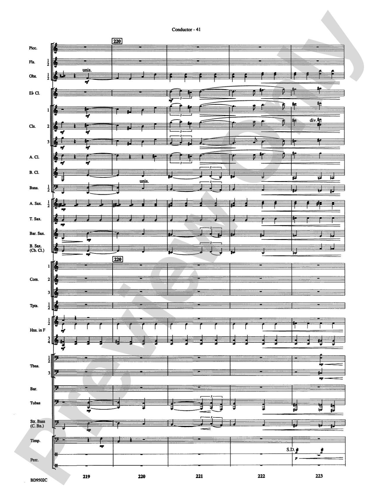 Symphony No. 3 for Band: Score