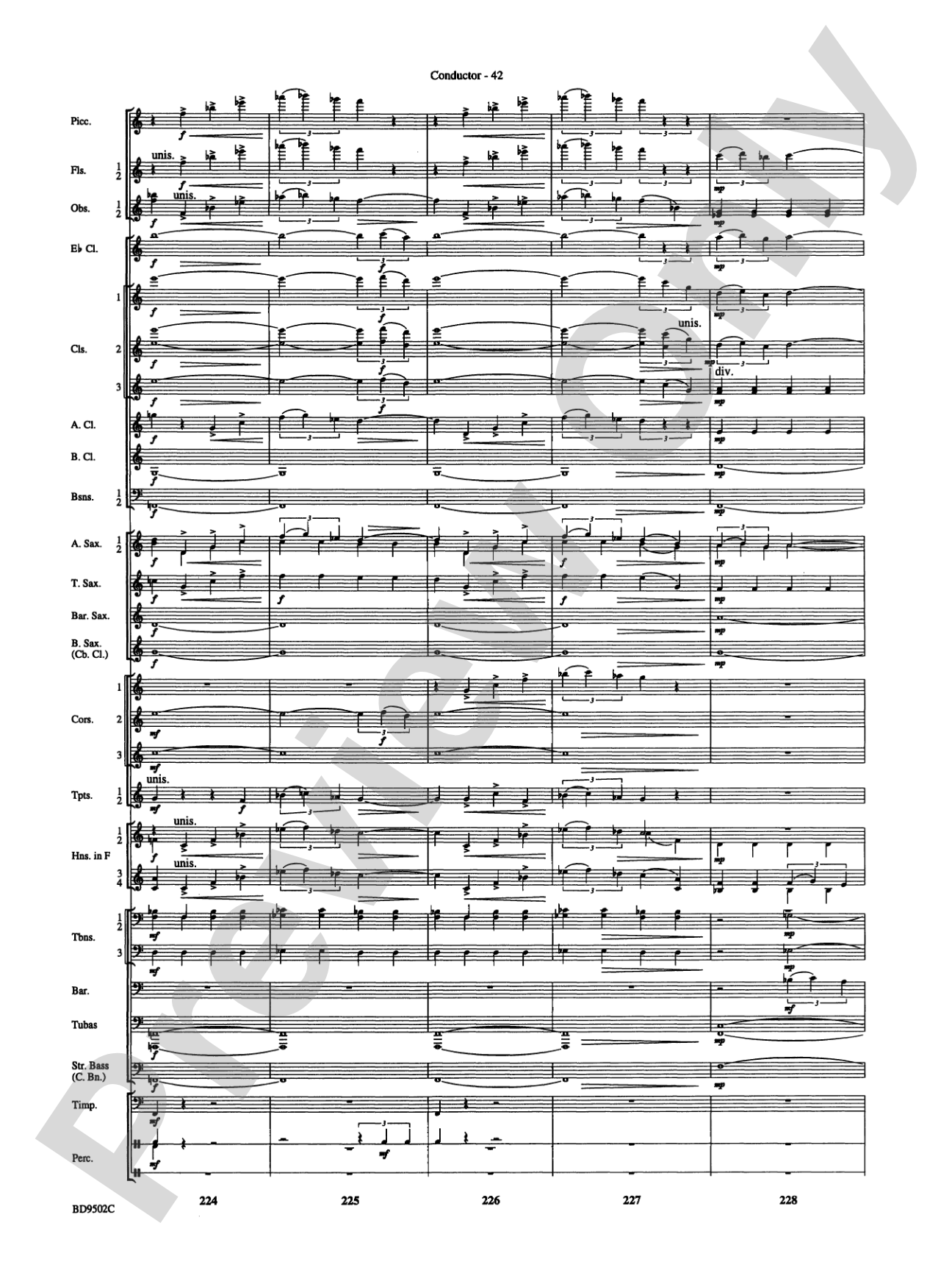 Symphony No. 3 for Band: Score