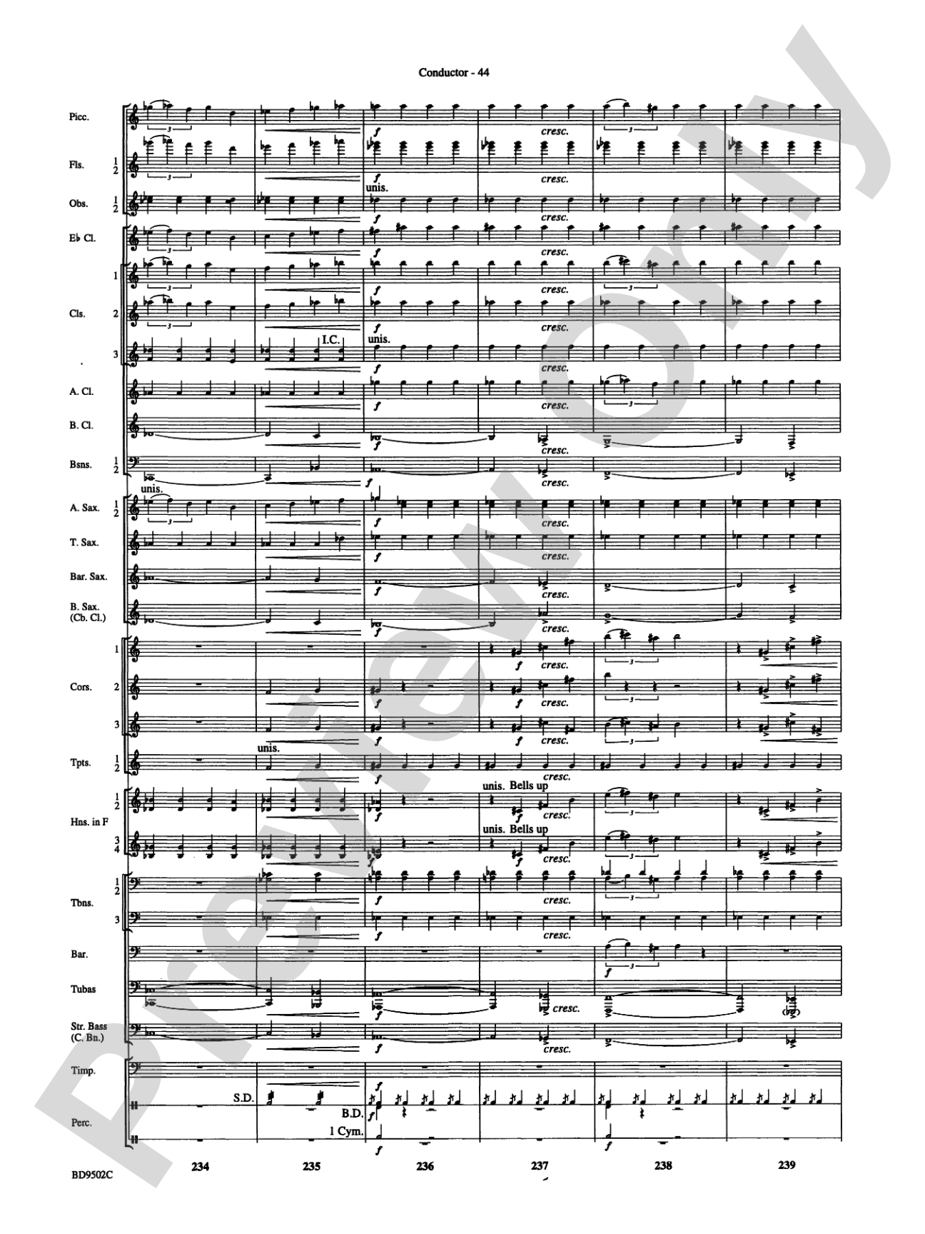 Symphony No. 3 for Band: Score