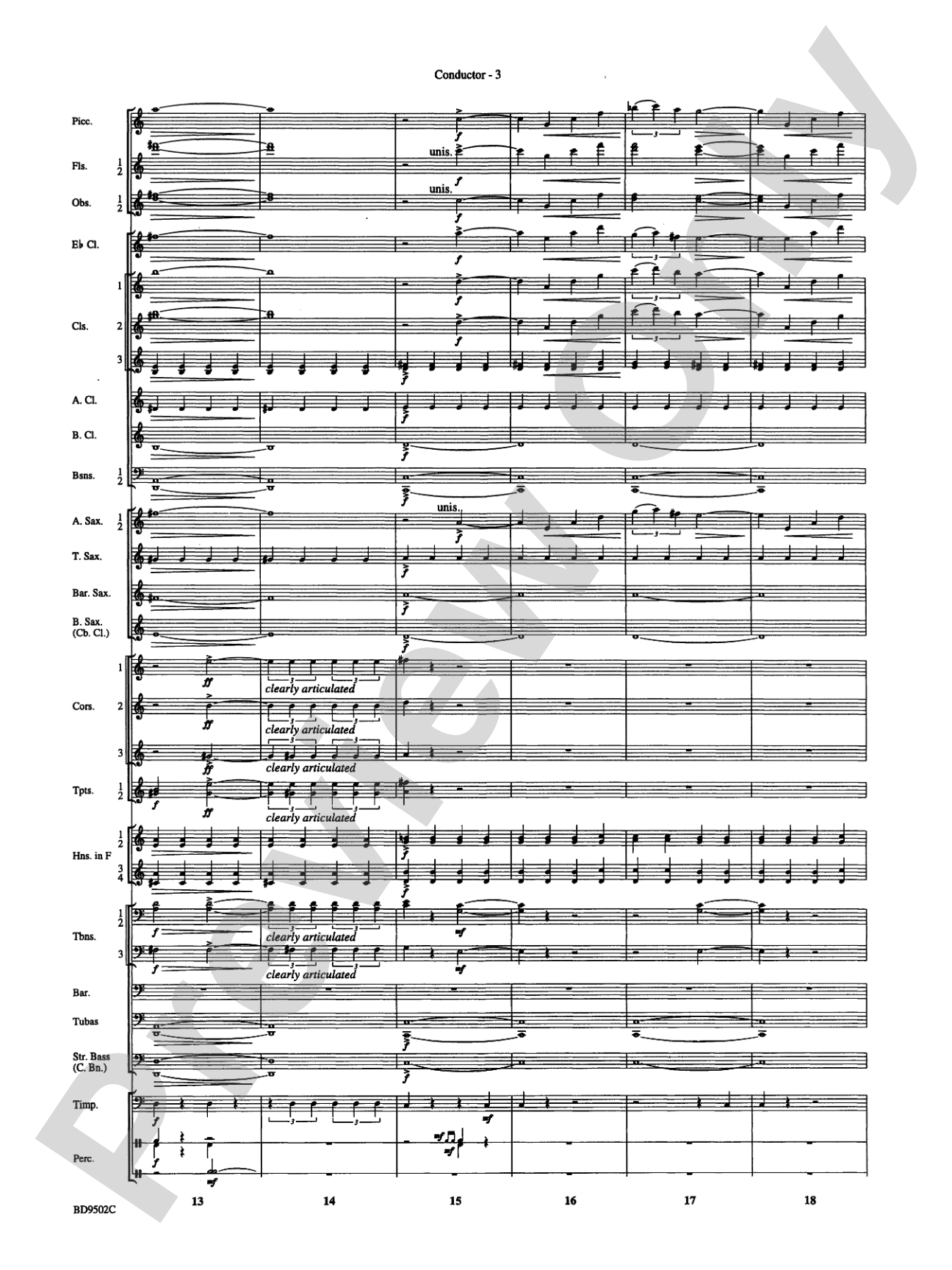 Symphony No. 3 for Band: Score