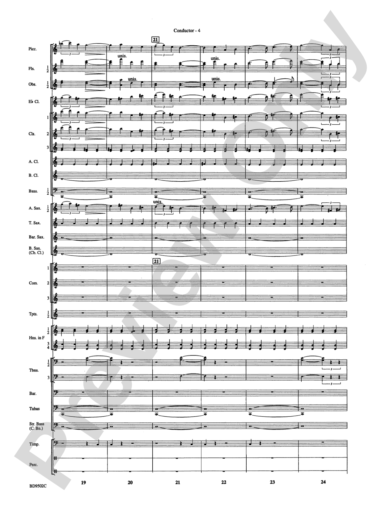 Symphony No. 3 for Band: Score