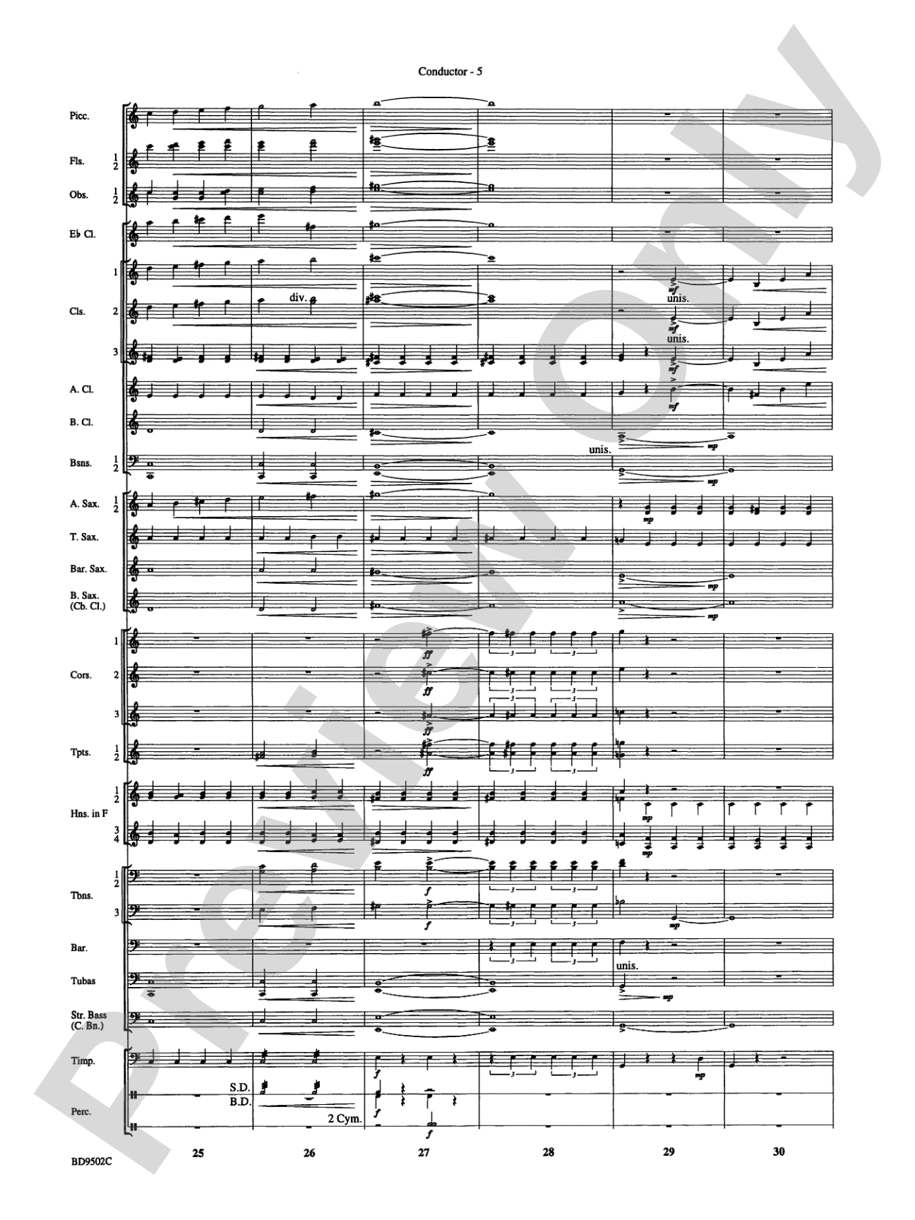 Symphony No. 3 for Band: Score