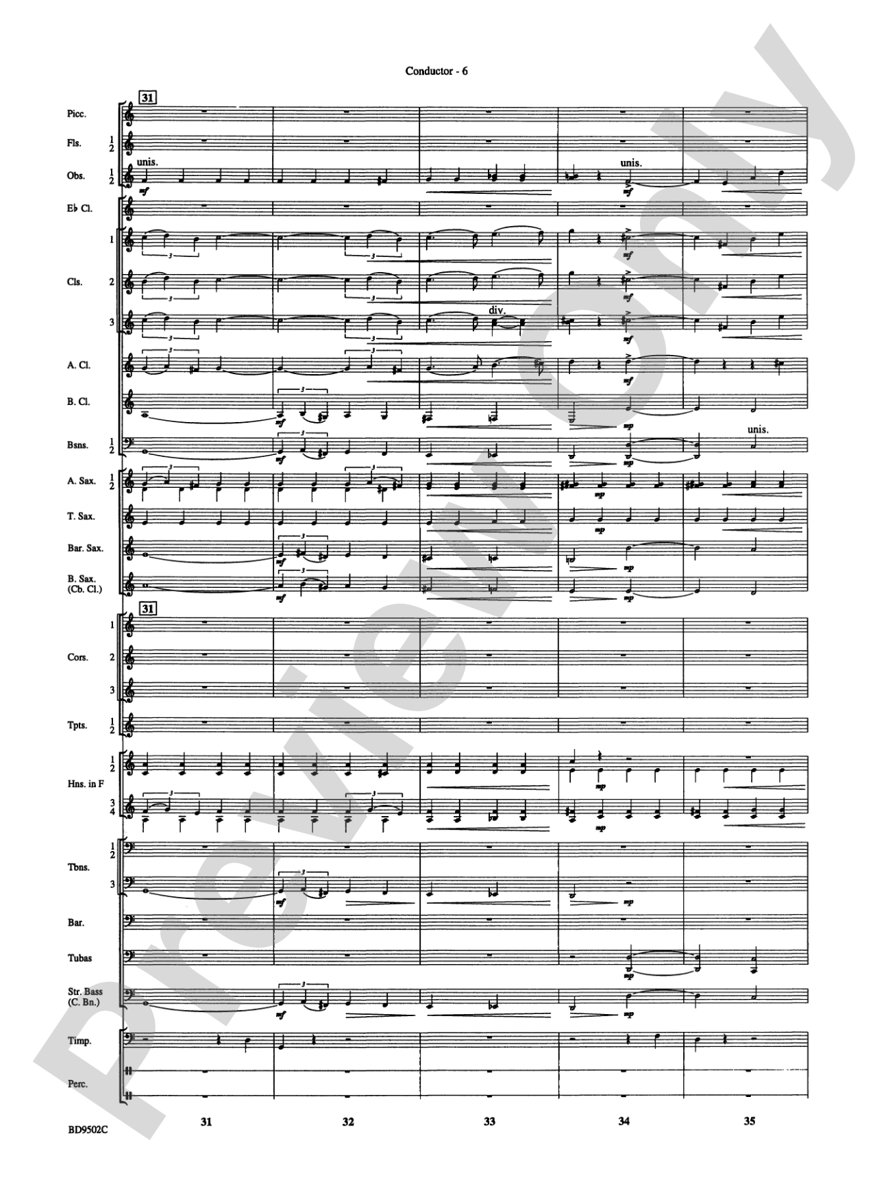 Symphony No. 3 for Band: Score