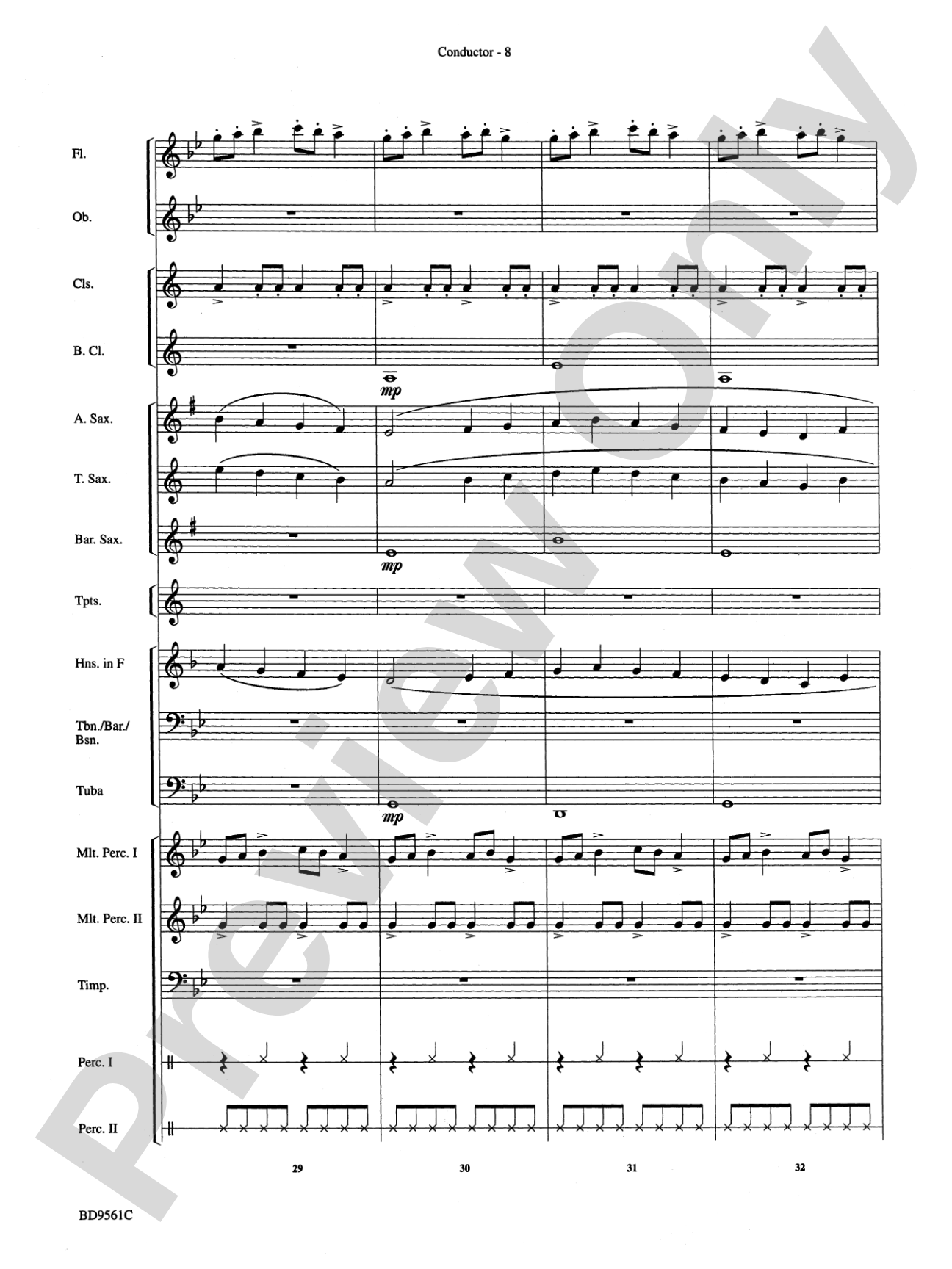 The Tempest: Concert Band Conductor Score & Parts