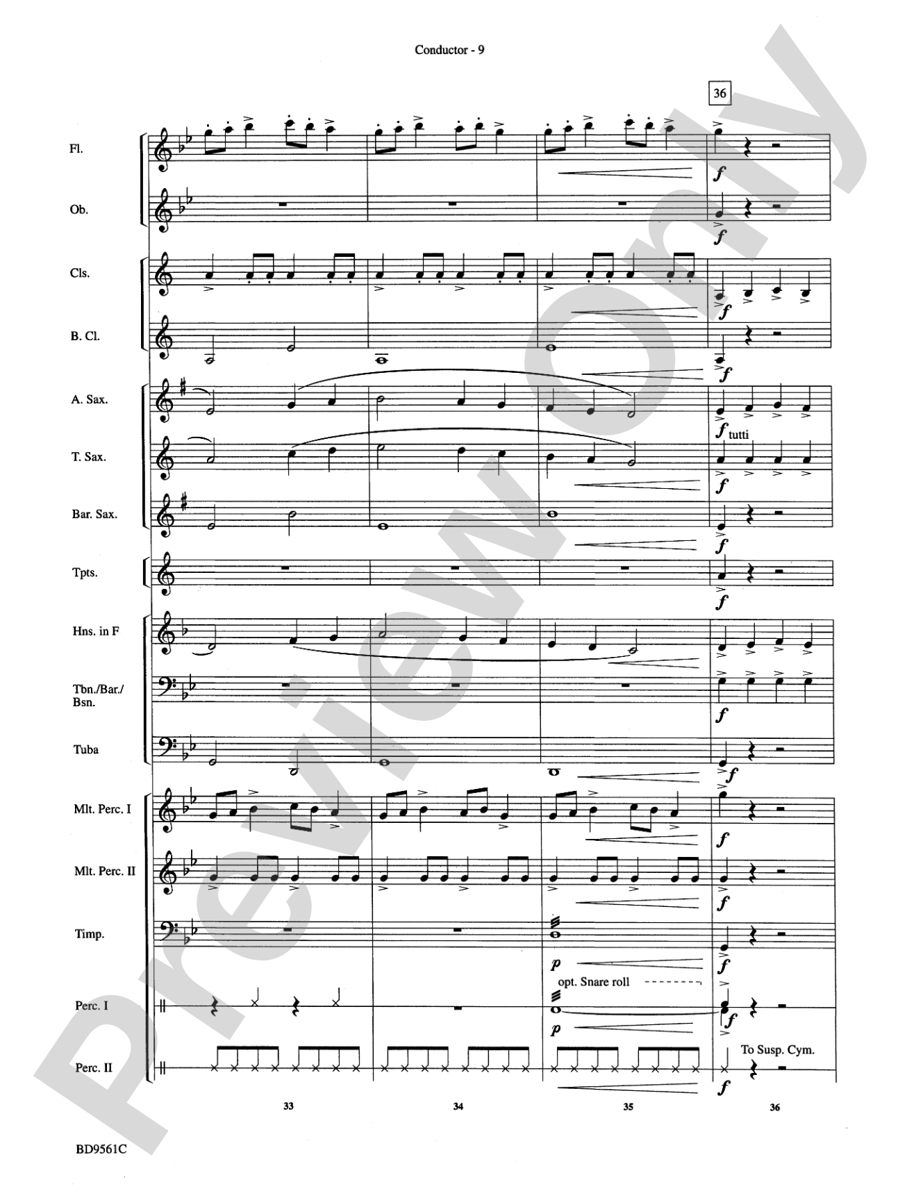 The Tempest: Concert Band Conductor Score & Parts