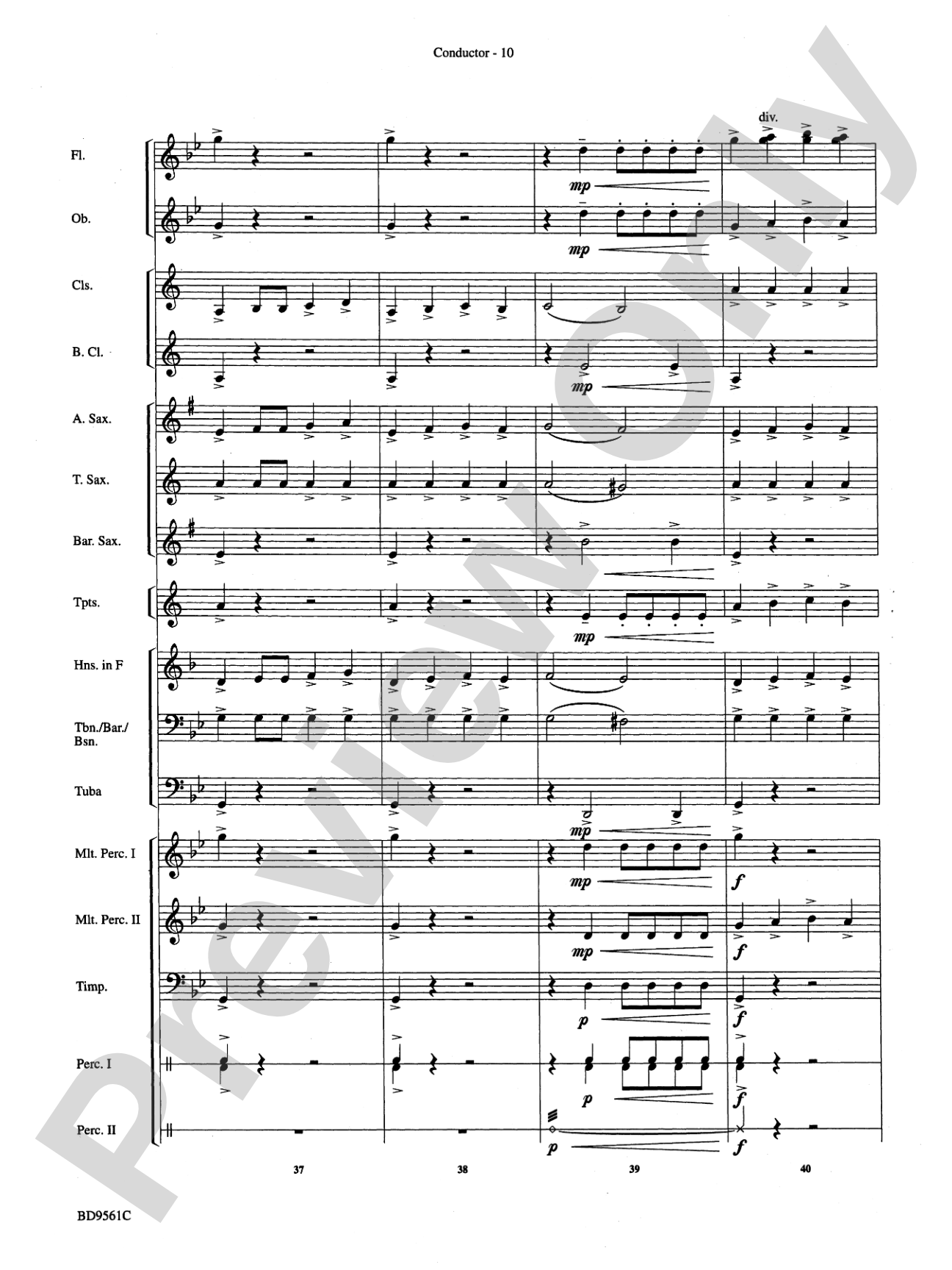The Tempest: Concert Band Conductor Score & Parts