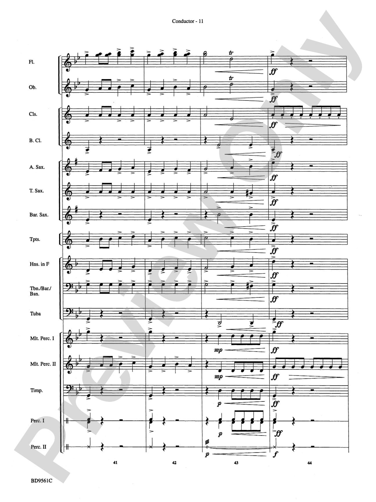The Tempest: Concert Band Conductor Score & Parts