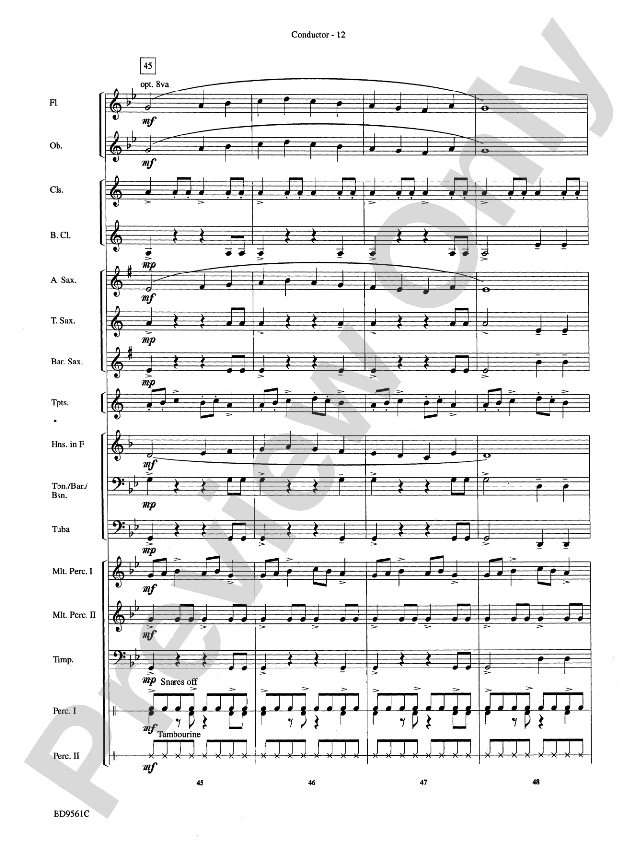The Tempest: Concert Band Conductor Score & Parts