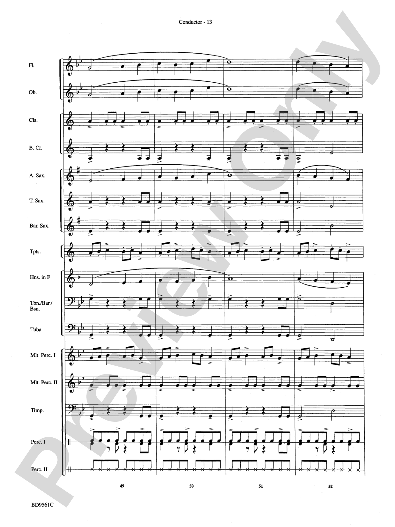The Tempest: Concert Band Conductor Score & Parts