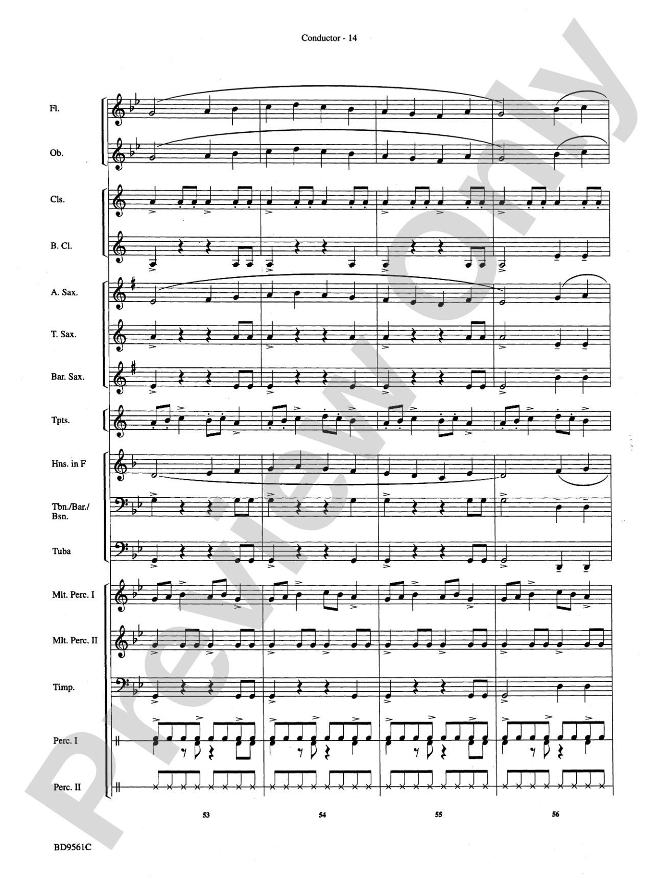 The Tempest: Concert Band Conductor Score & Parts
