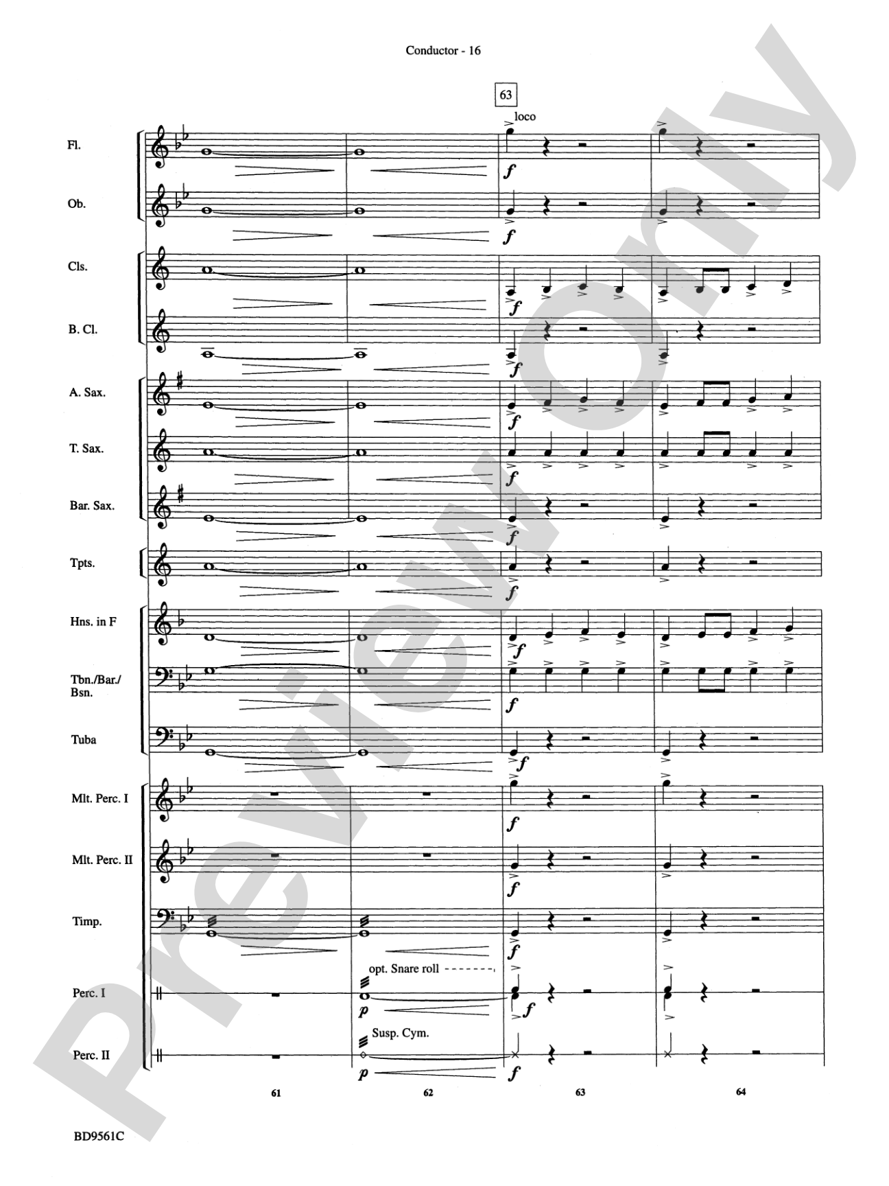 The Tempest: Concert Band Conductor Score & Parts