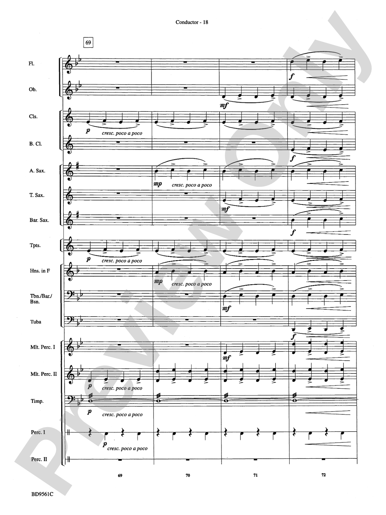 The Tempest: Concert Band Conductor Score & Parts