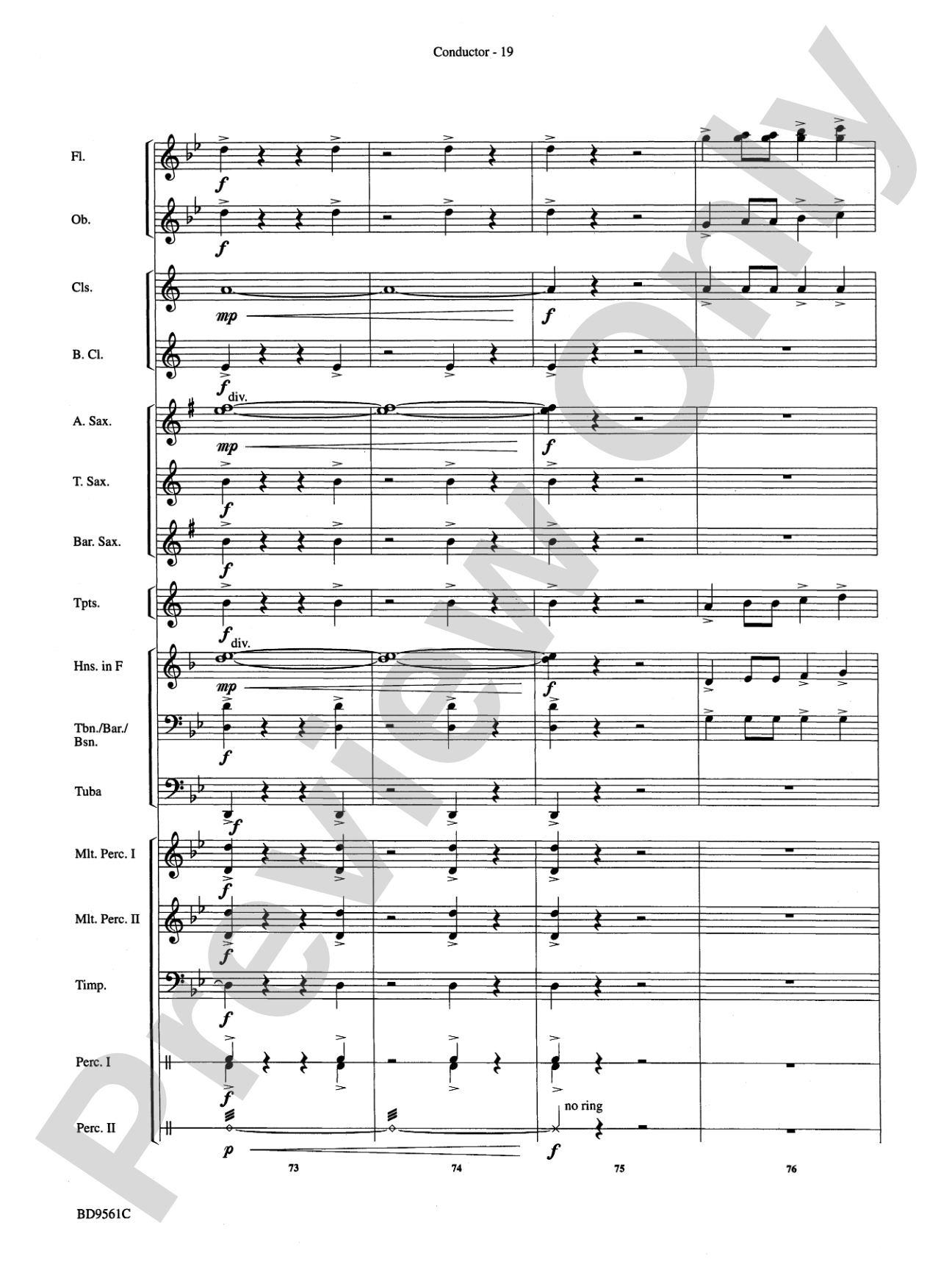 The Tempest: Concert Band Conductor Score & Parts