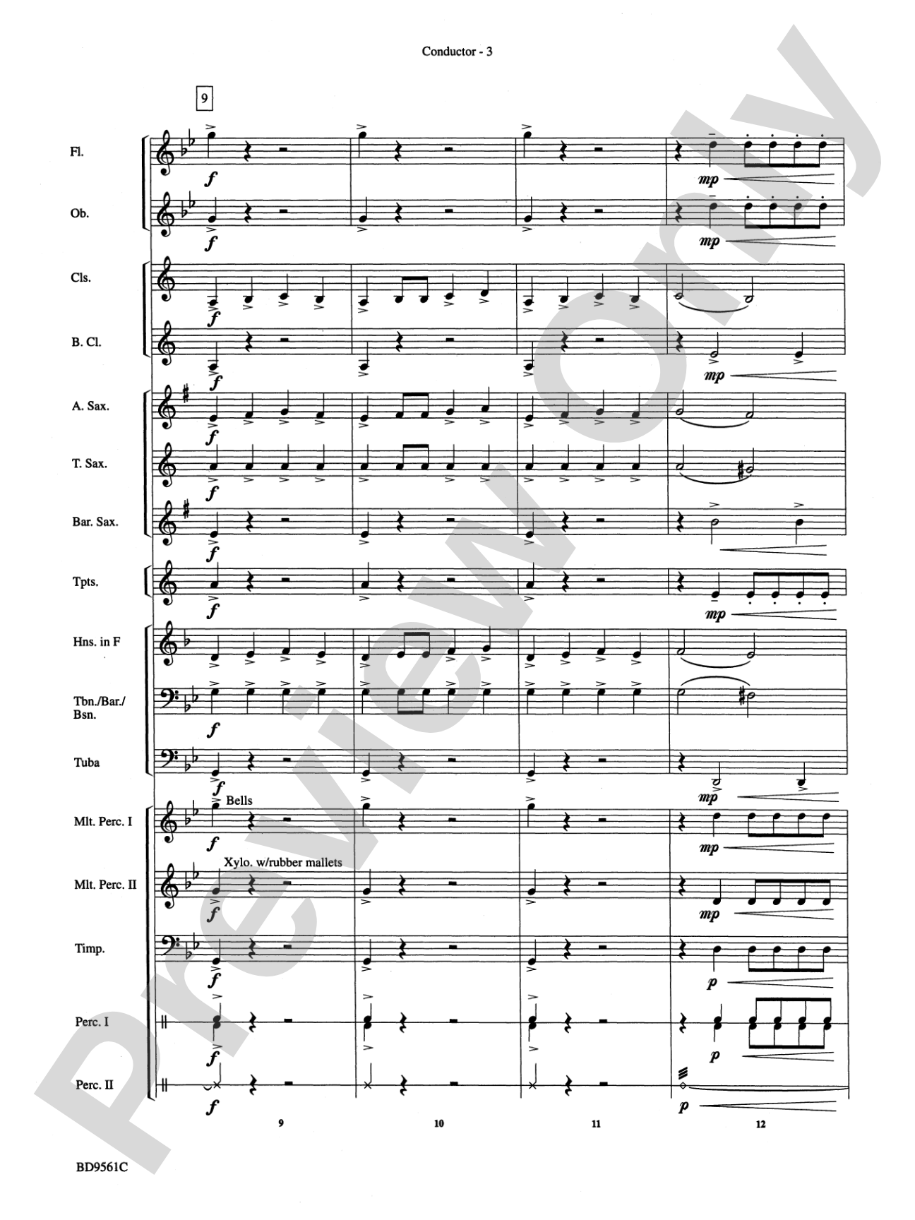 The Tempest: Concert Band Conductor Score & Parts