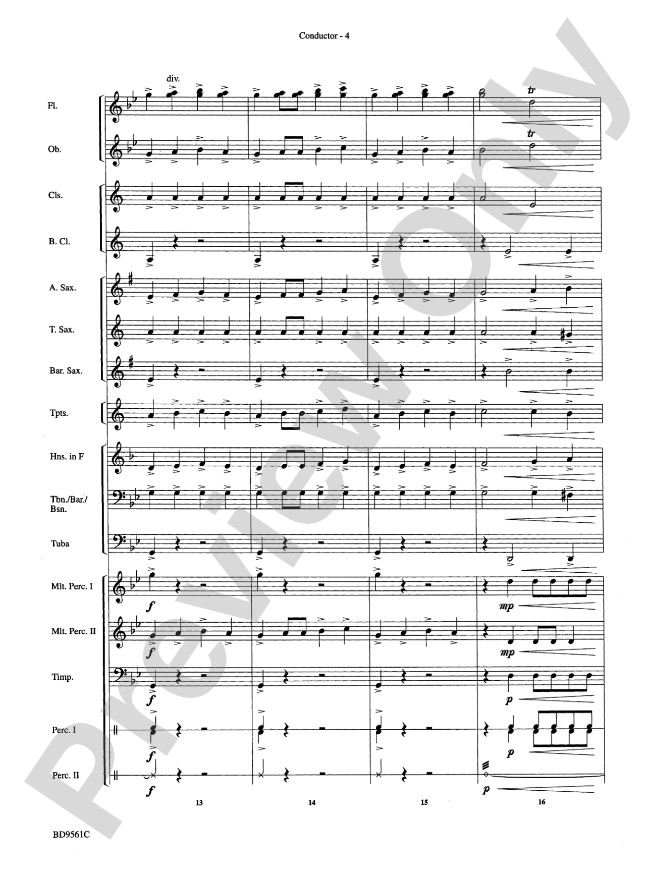 The Tempest: Concert Band Conductor Score & Parts