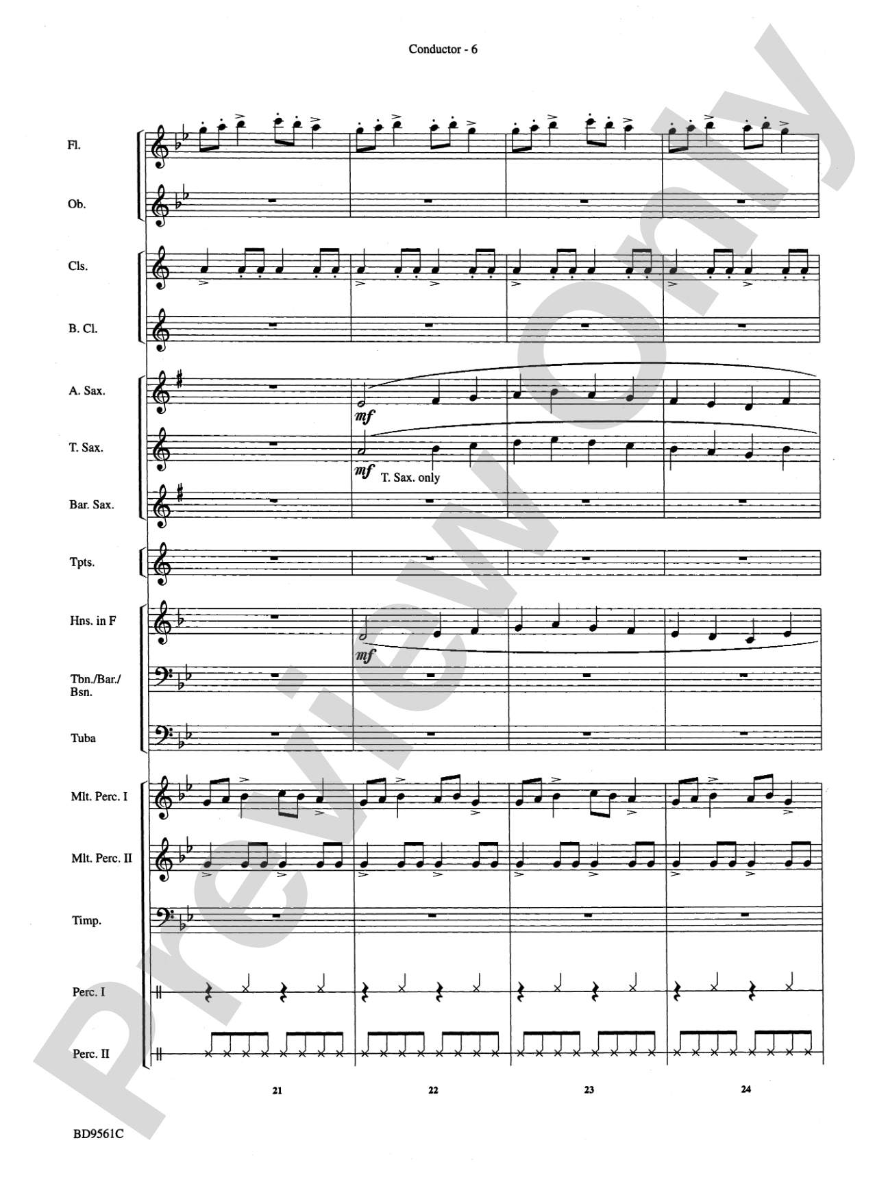 The Tempest: Concert Band Conductor Score & Parts