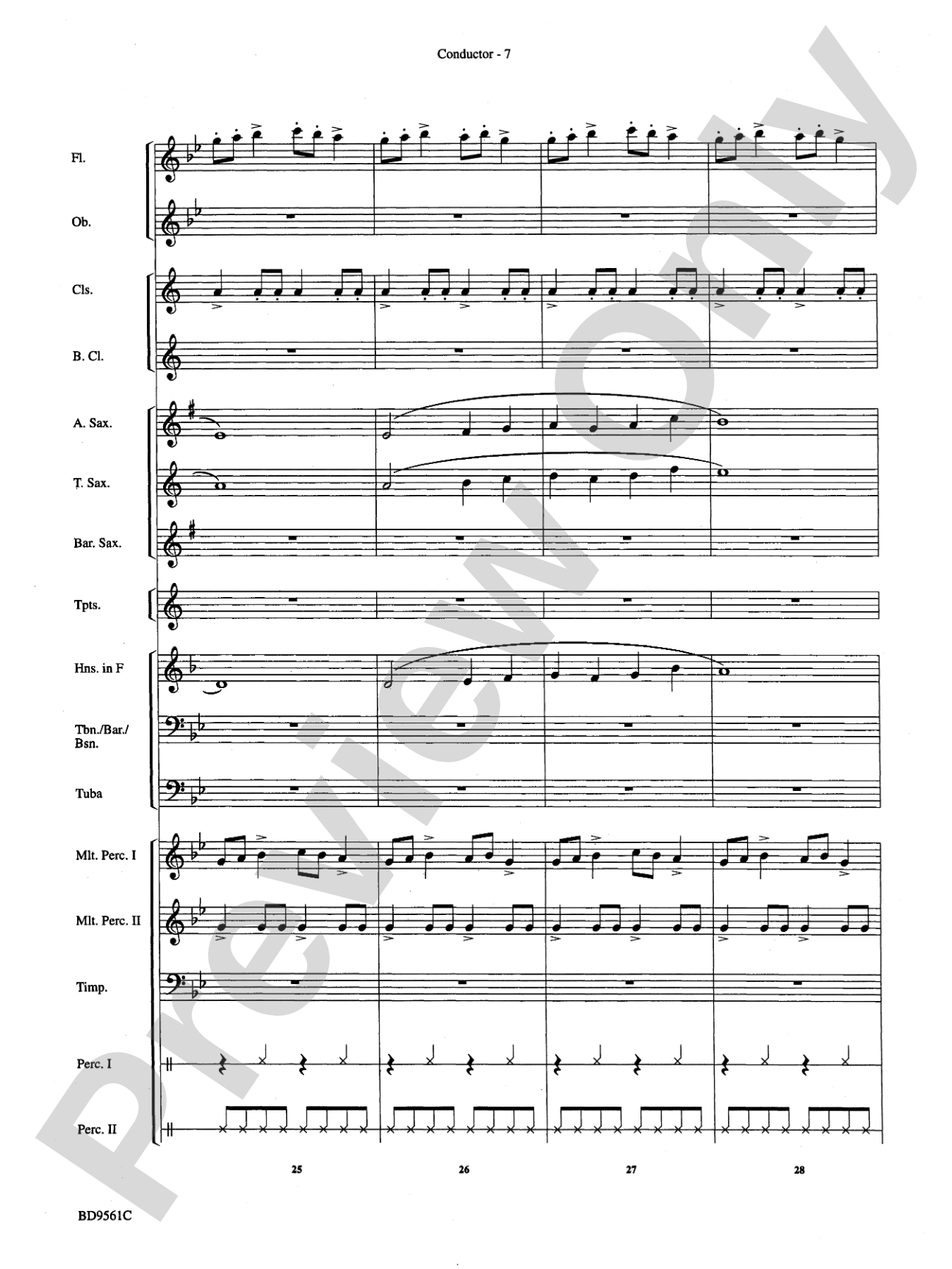 The Tempest: Concert Band Conductor Score & Parts