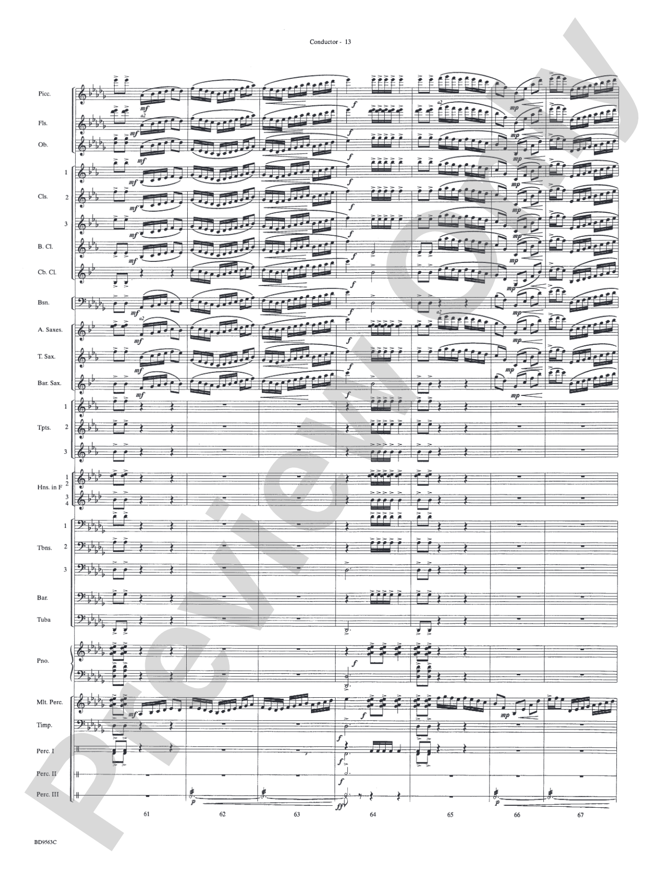 The Inferno: Concert Band Conductor Score & Parts