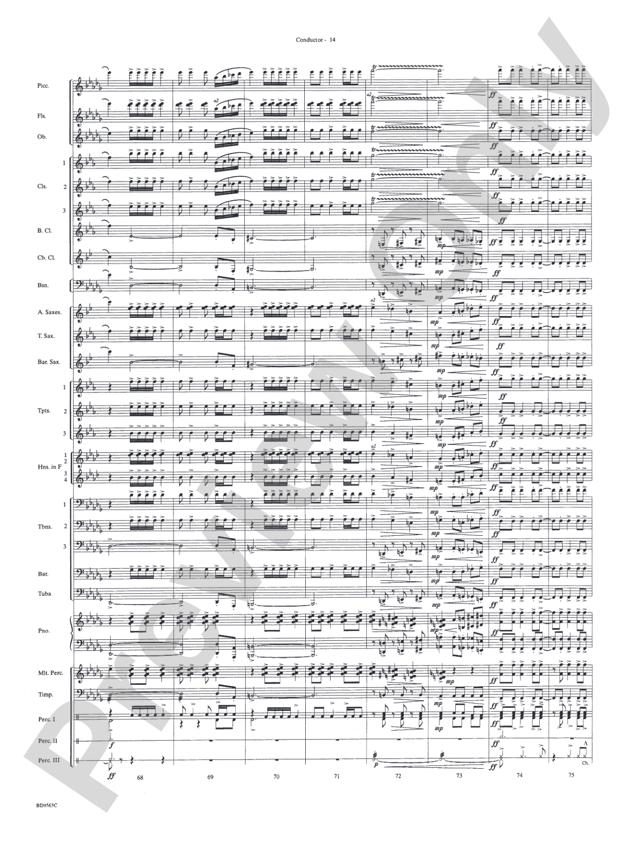 The Inferno: Concert Band Conductor Score & Parts