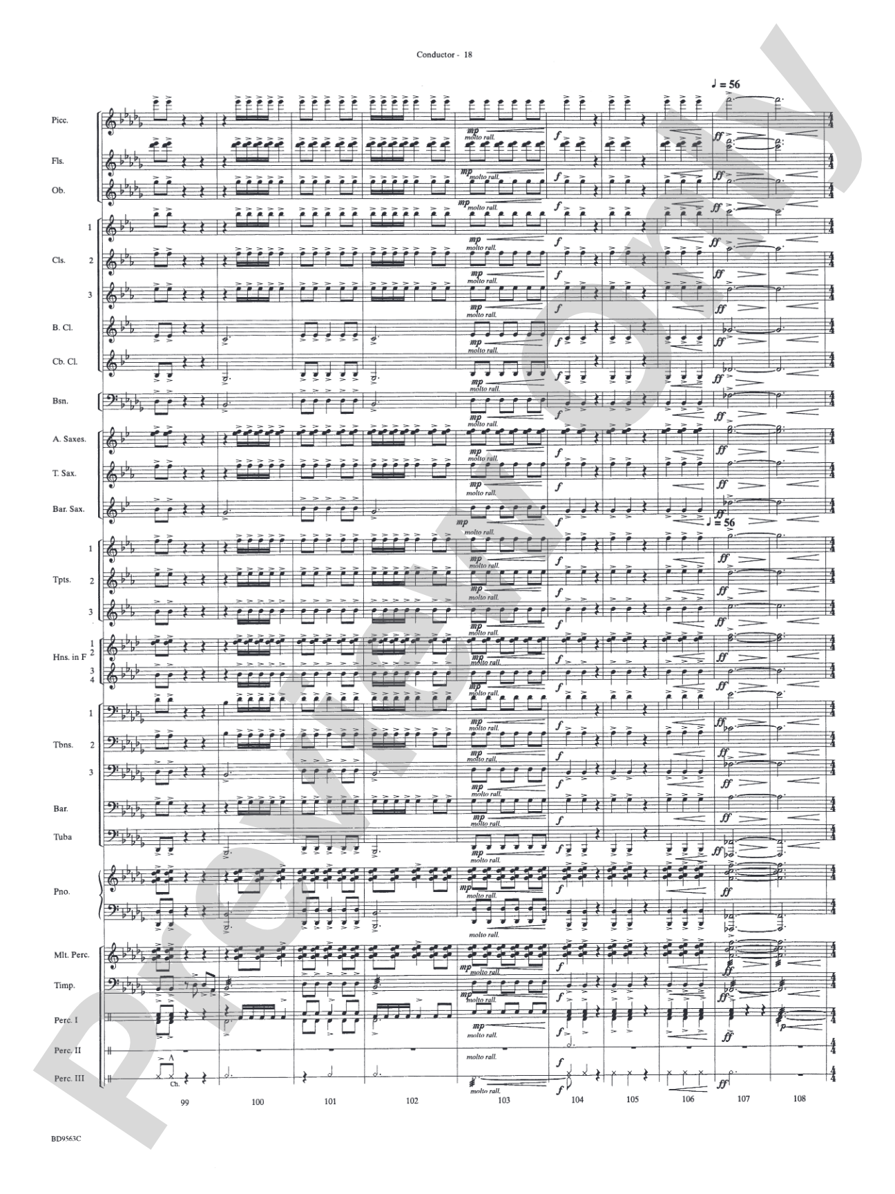 The Inferno: Concert Band Conductor Score & Parts