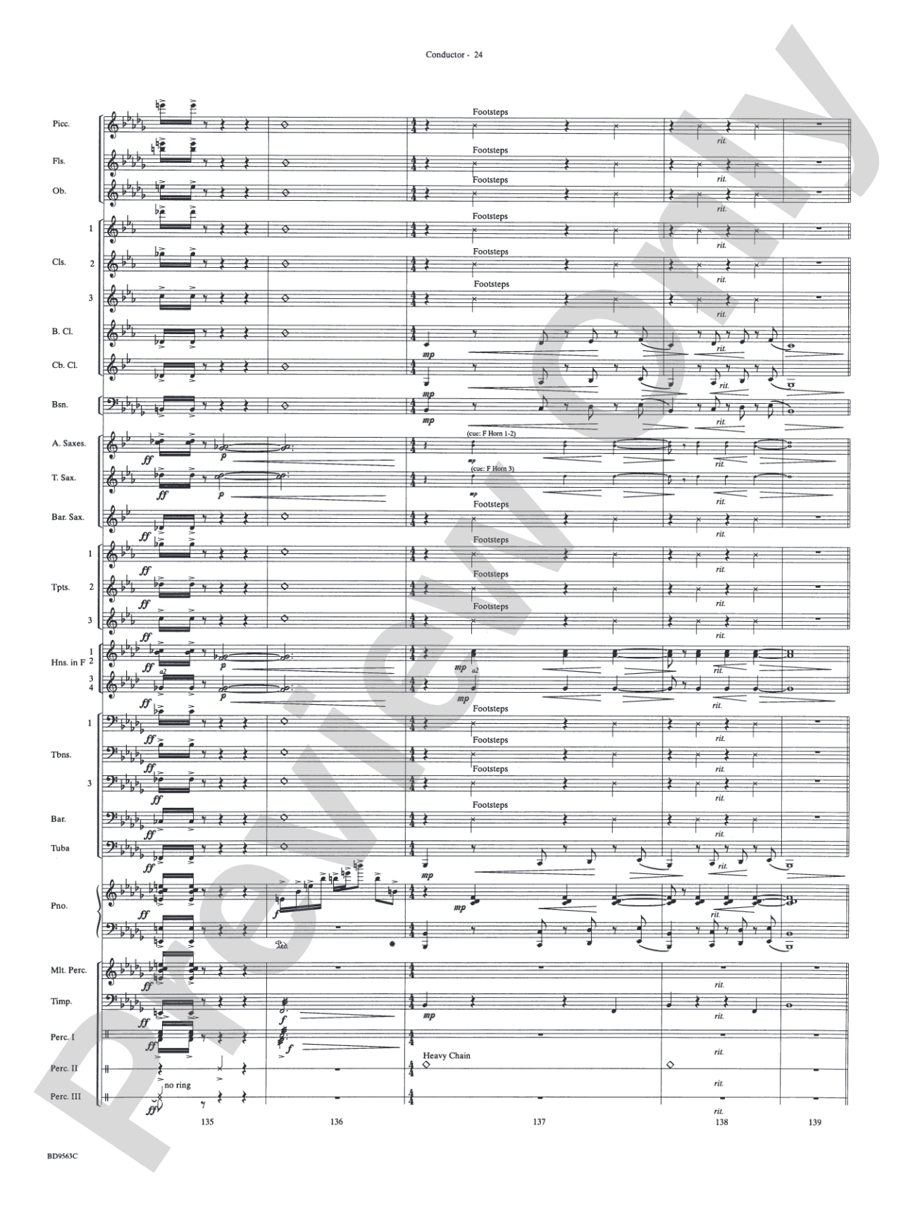 The Inferno: Concert Band Conductor Score & Parts
