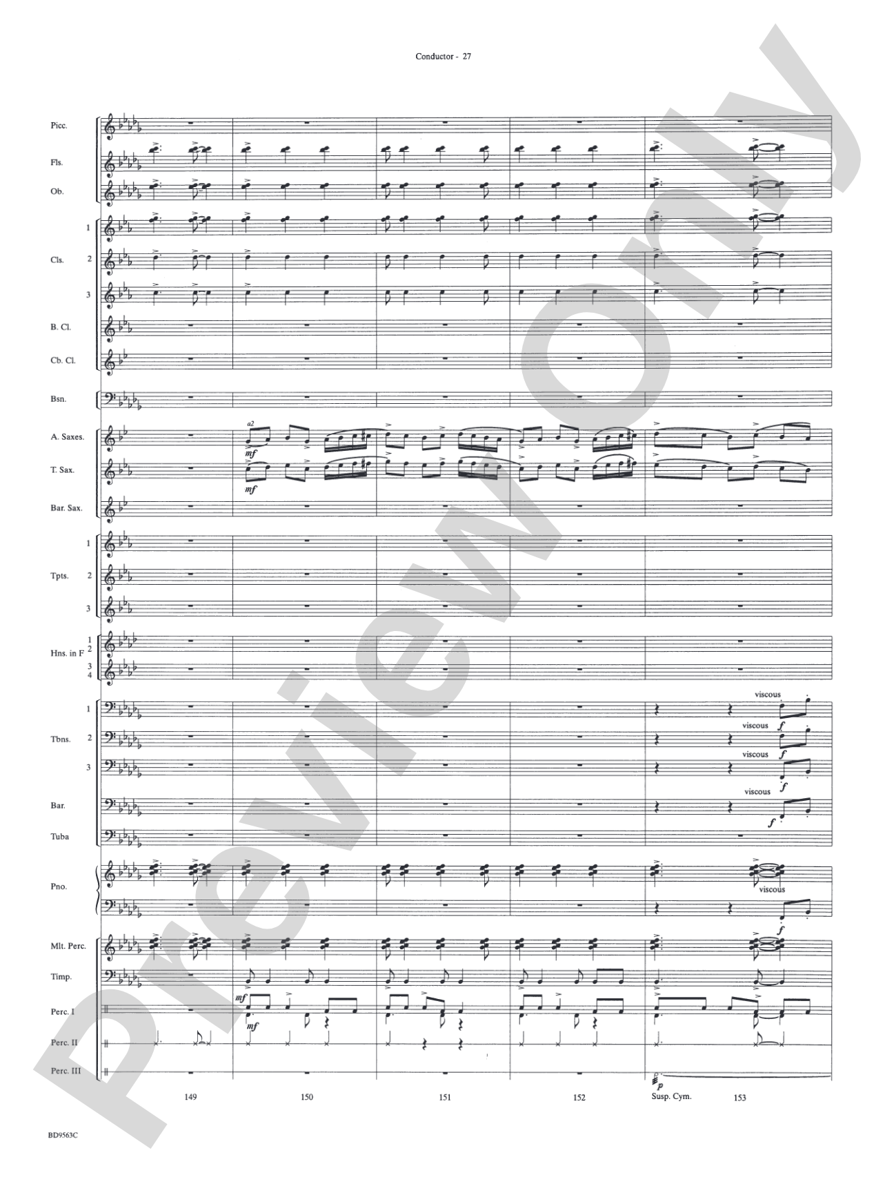 The Inferno: Concert Band Conductor Score & Parts