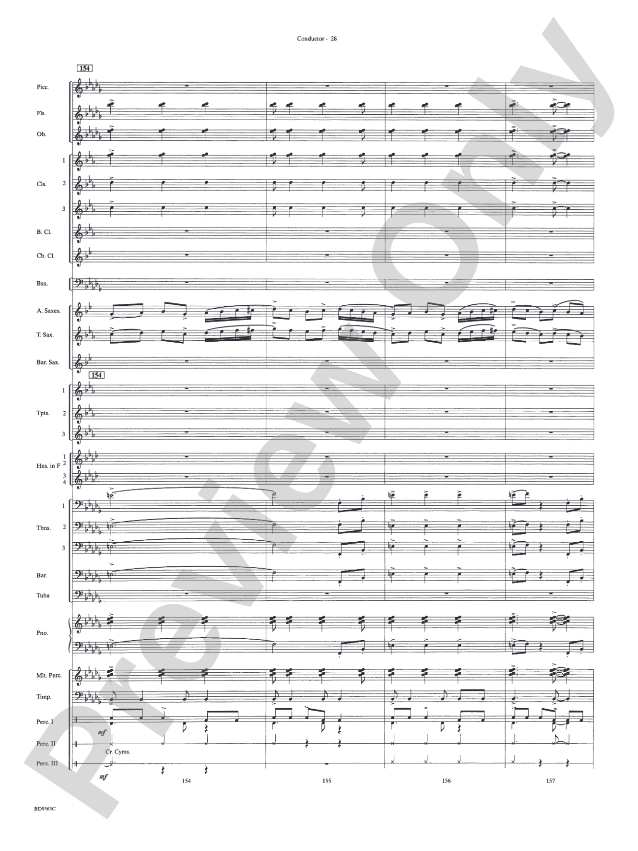 The Inferno: Concert Band Conductor Score & Parts