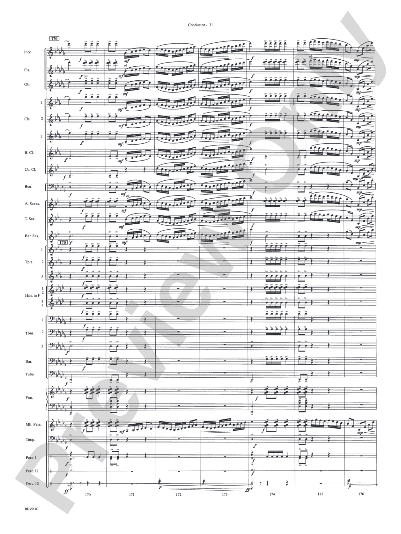 The Inferno: Concert Band Conductor Score & Parts