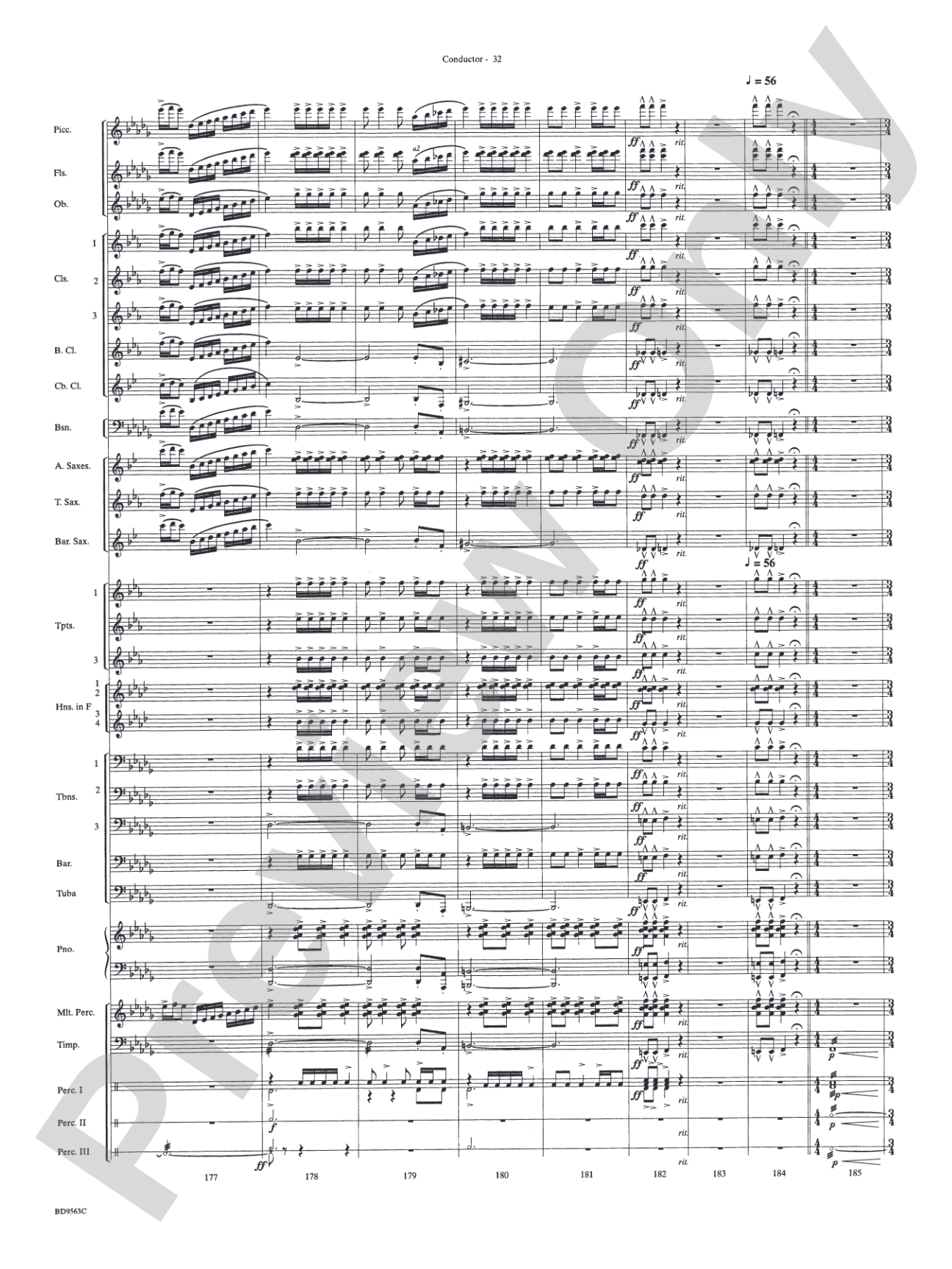 The Inferno: Concert Band Conductor Score & Parts