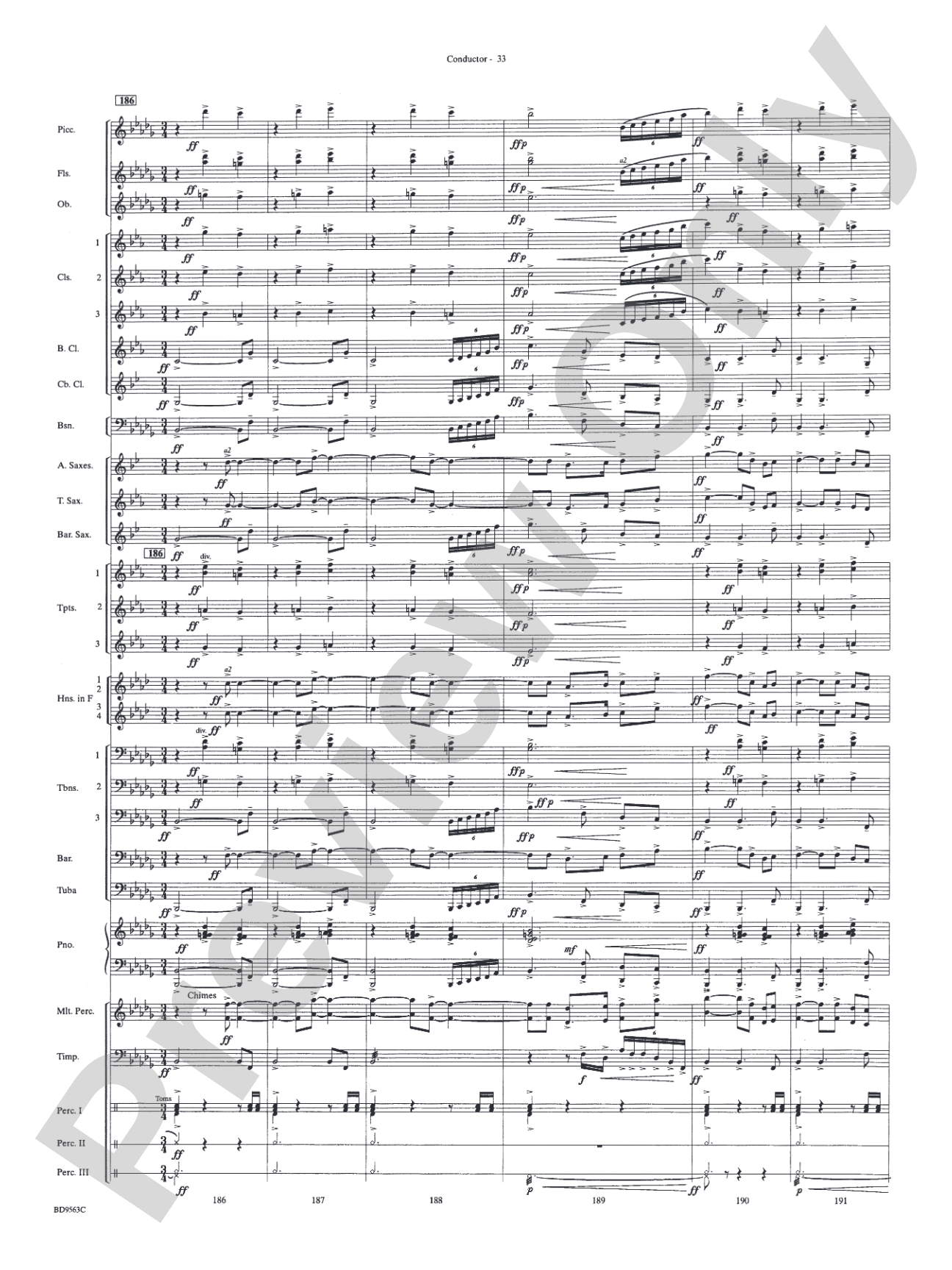 The Inferno: Concert Band Conductor Score & Parts