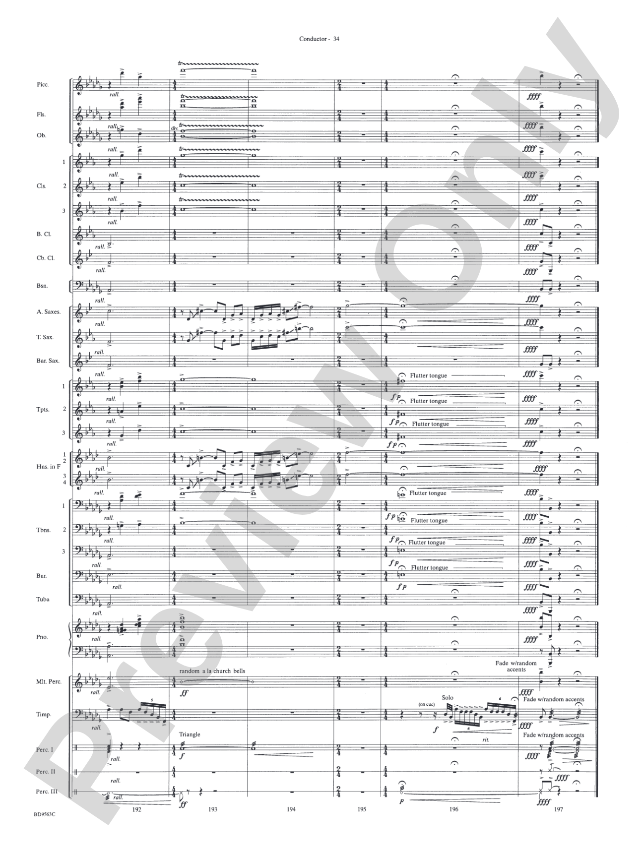 The Inferno: Concert Band Conductor Score & Parts