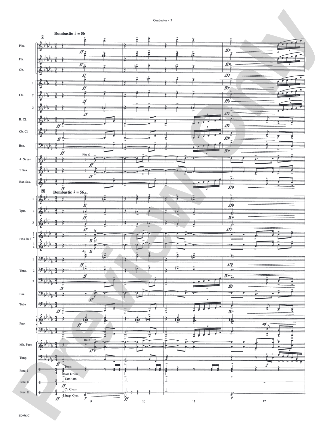 The Inferno: Concert Band Conductor Score & Parts