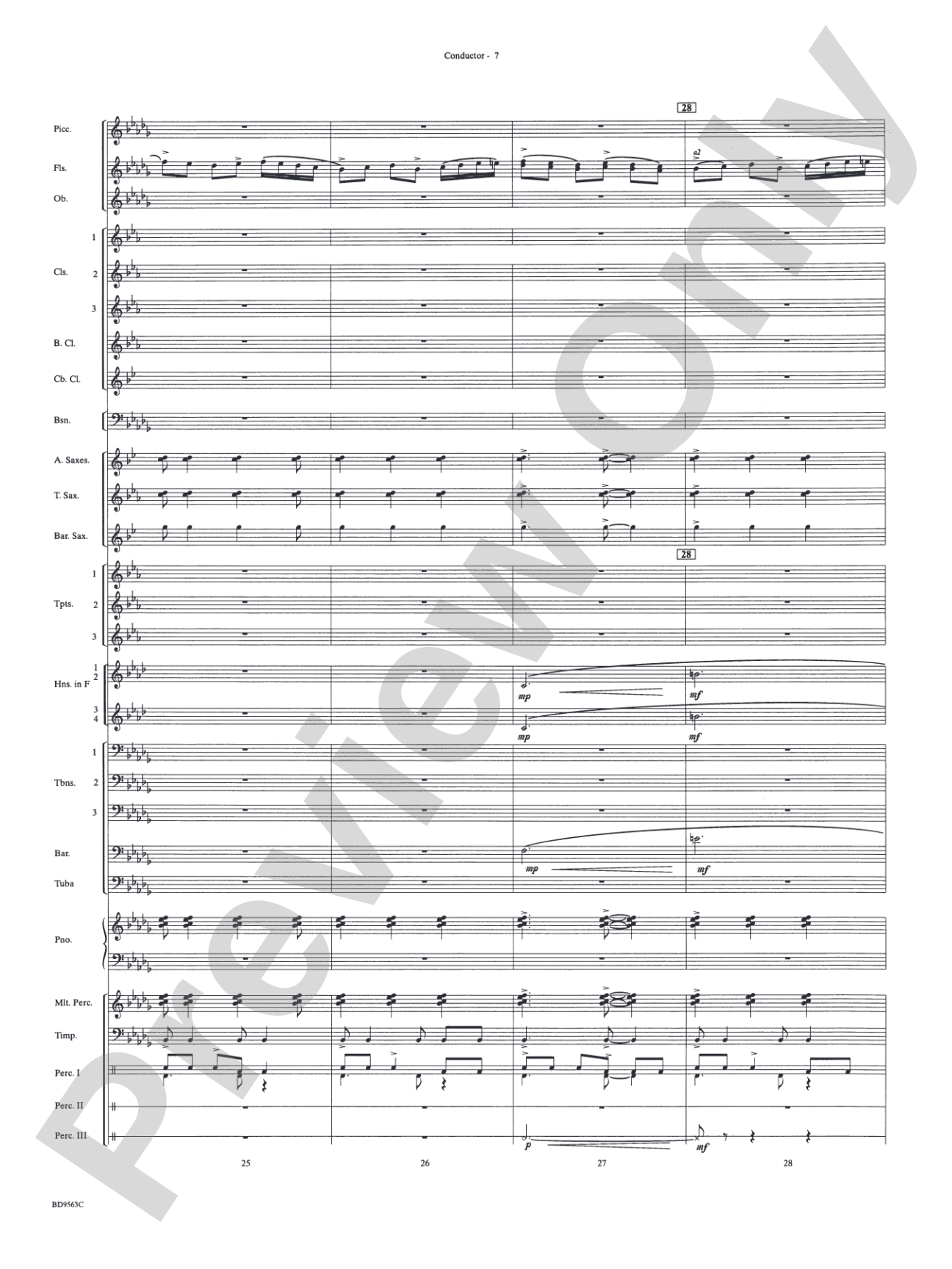 The Inferno: Concert Band Conductor Score & Parts