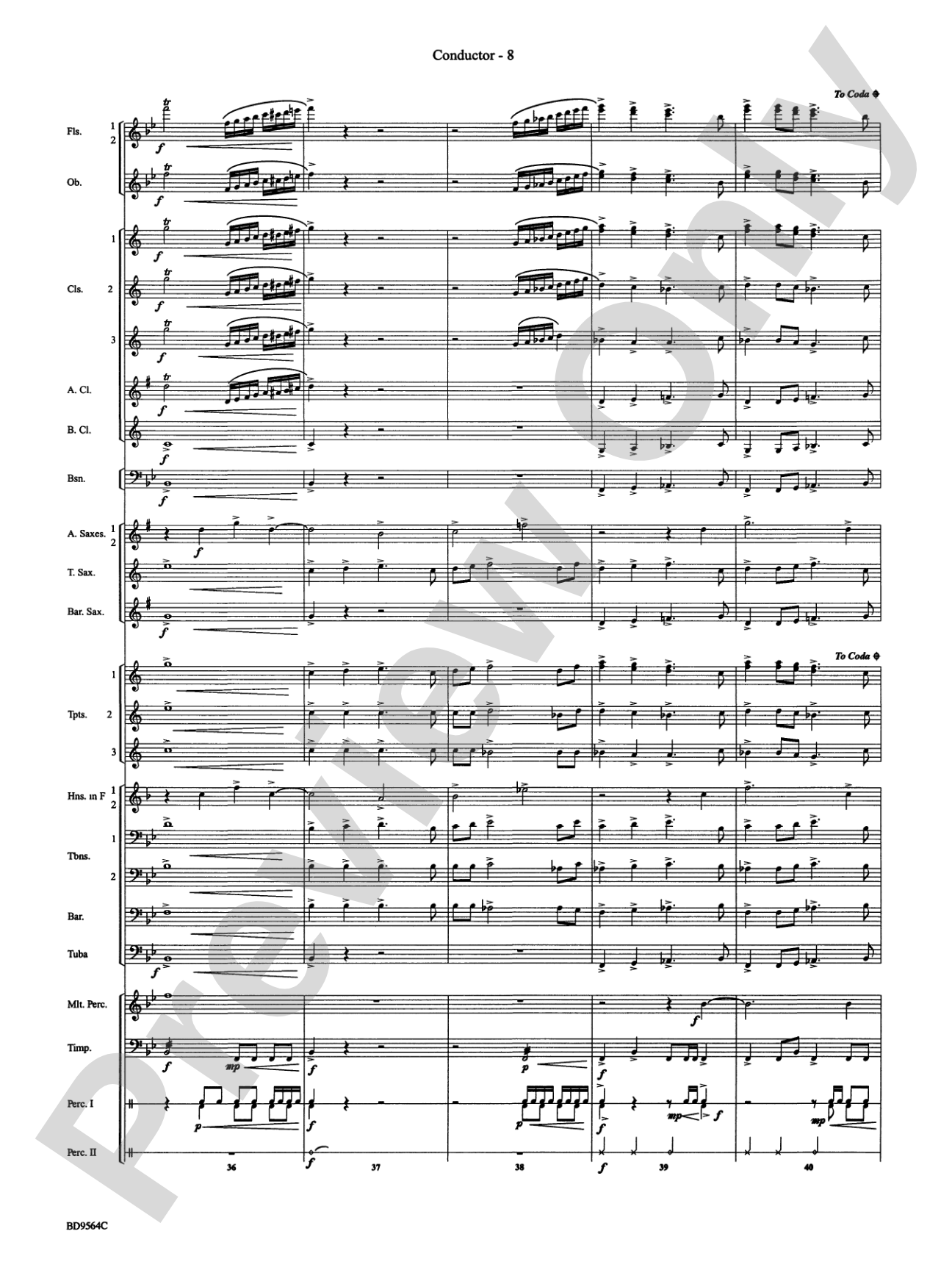 Where the Black Hawk Soars: Concert Band Conductor Score & Parts